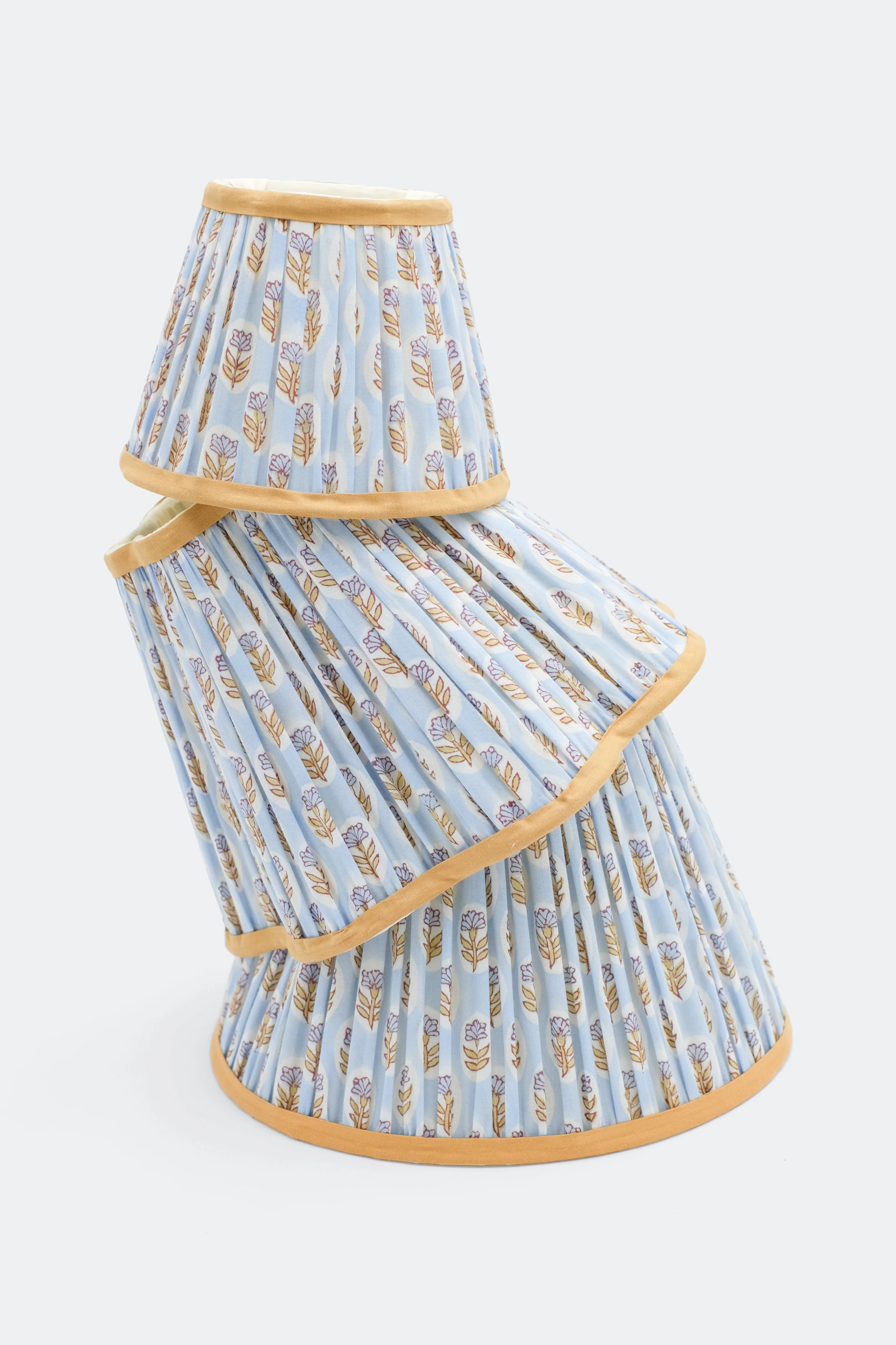 10” Pleated Empire Lampshade — Blockprint - Image 11