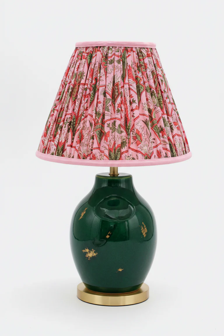 10” Pleated Empire Lampshade — Blockprint - Image 13