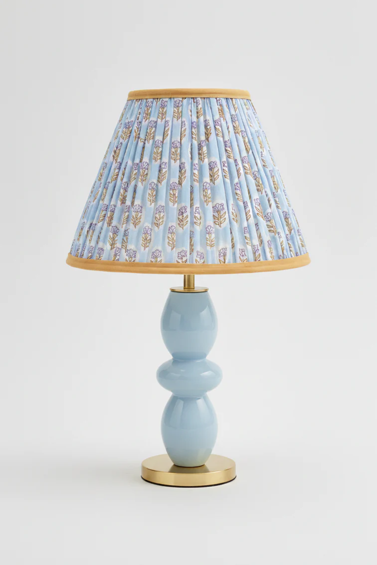 10” Pleated Empire Lampshade — Blockprint - Image 8