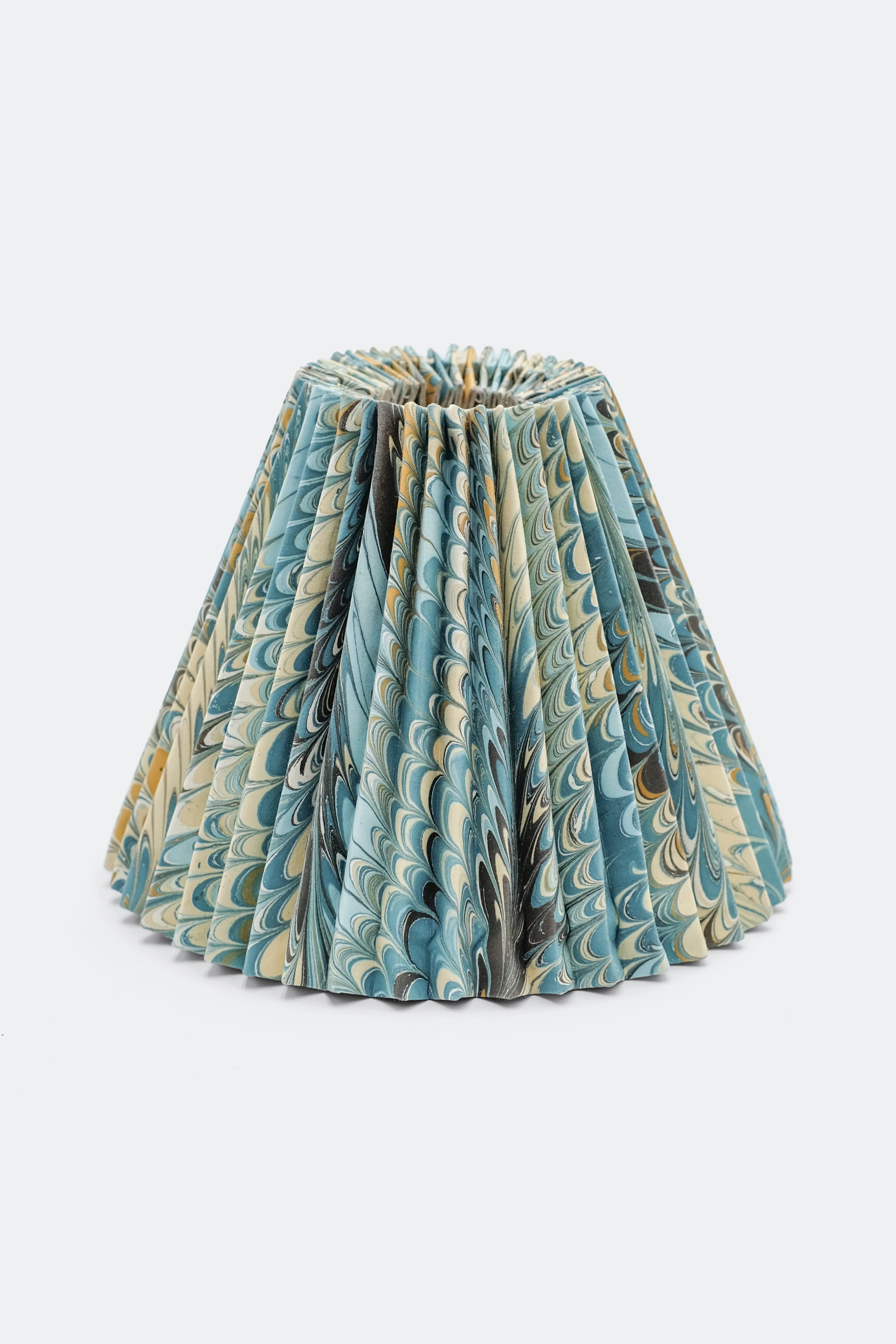 10" Pleated Empire Lampshade —  Hand-Marbled - Image 11
