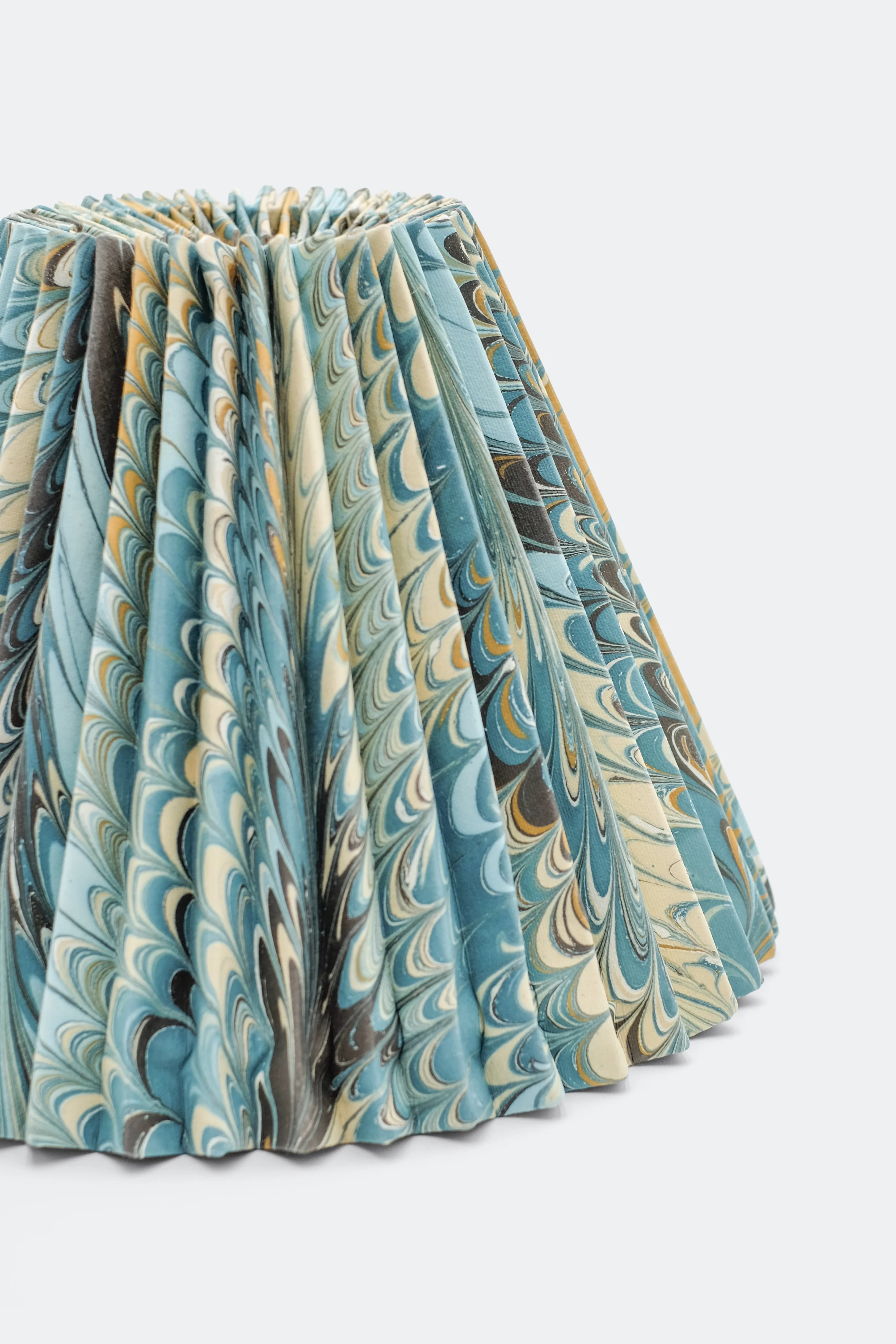 10" Pleated Empire Lampshade —  Hand-Marbled - Image 14