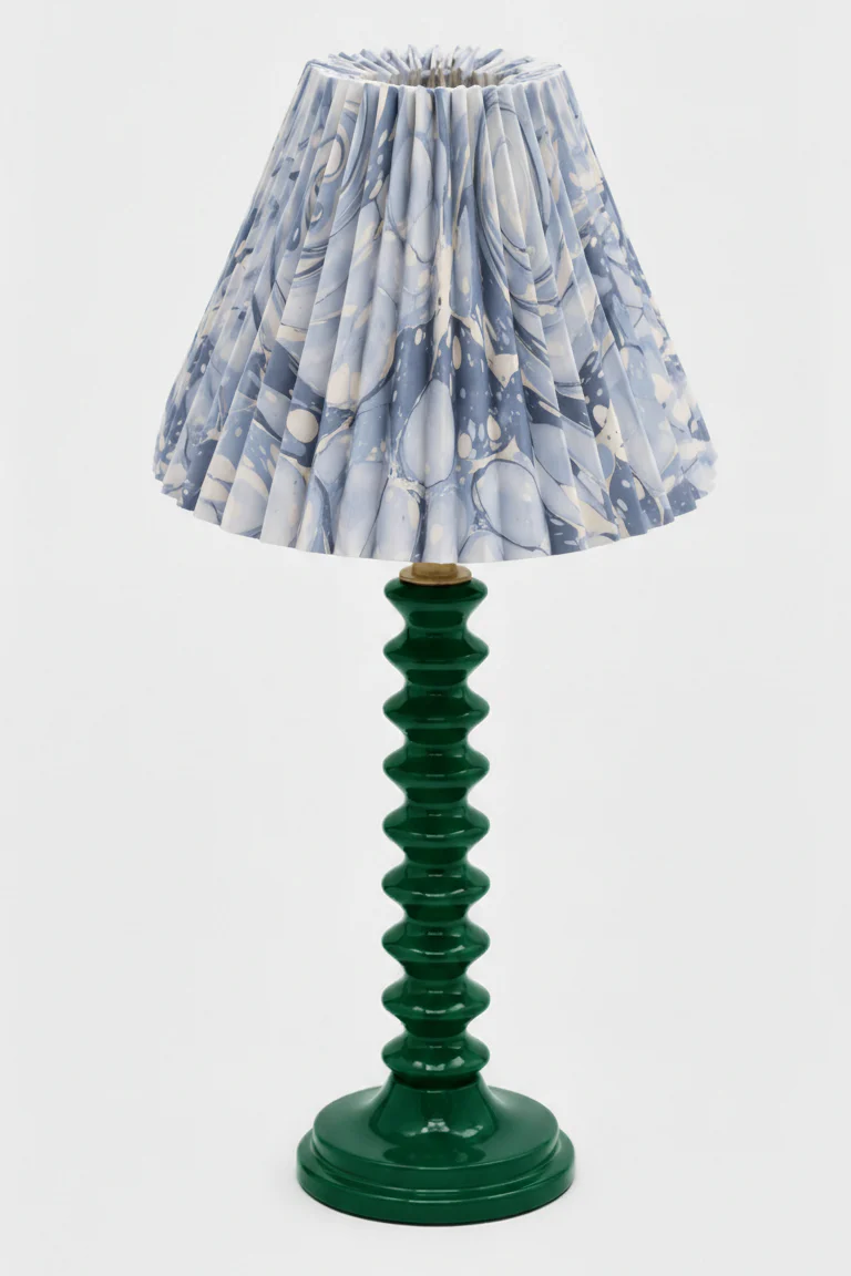 10" Pleated Empire Lampshade —  Hand-Marbled - Image 17