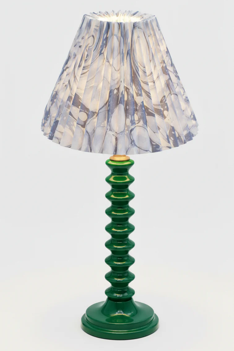 10" Pleated Empire Lampshade —  Hand-Marbled - Image 18