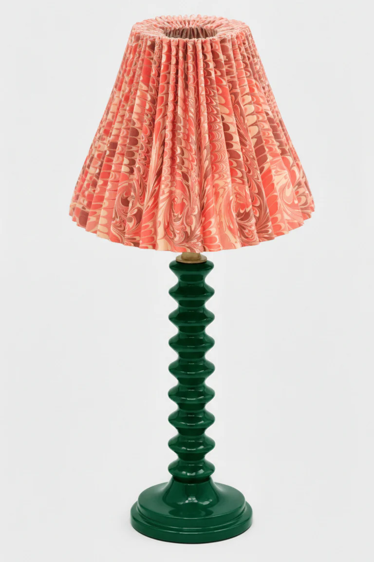 10" Pleated Empire Lampshade —  Hand-Marbled - Image 21