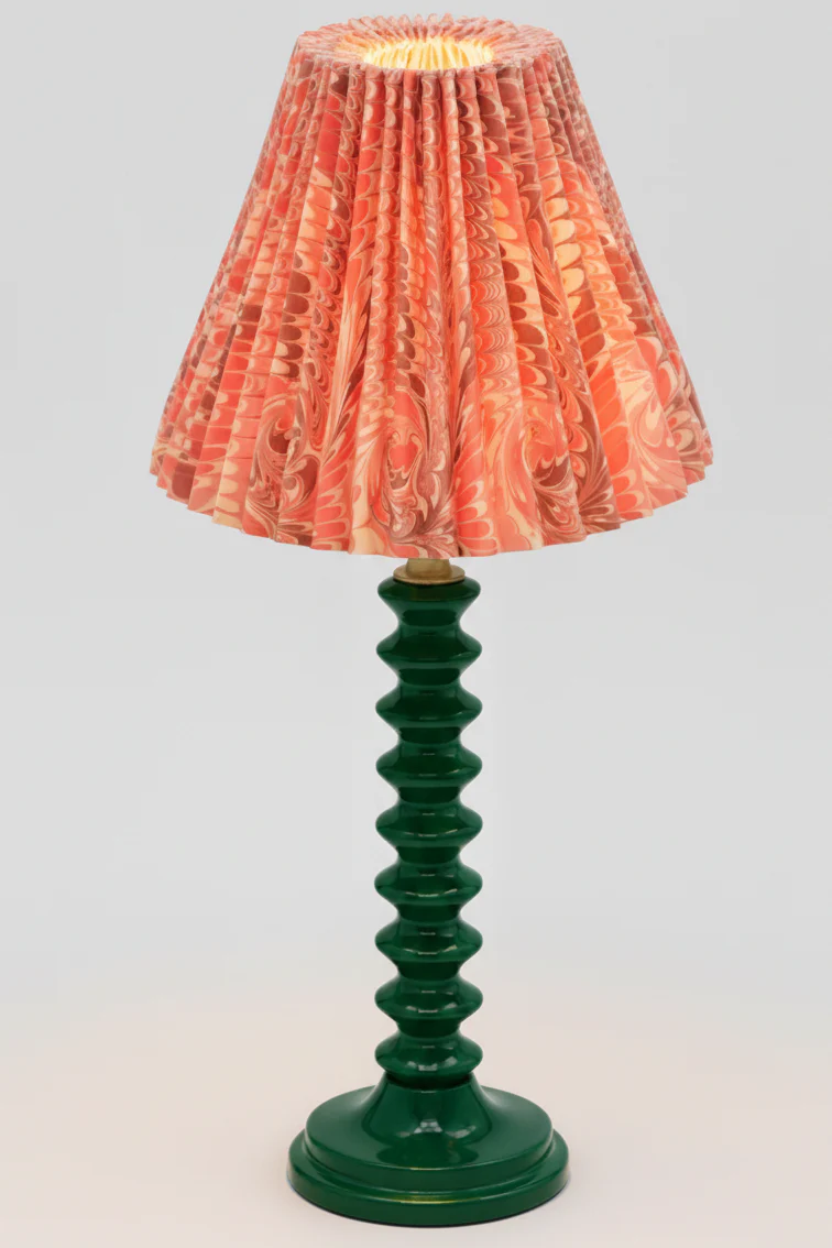 10" Pleated Empire Lampshade —  Hand-Marbled - Image 22