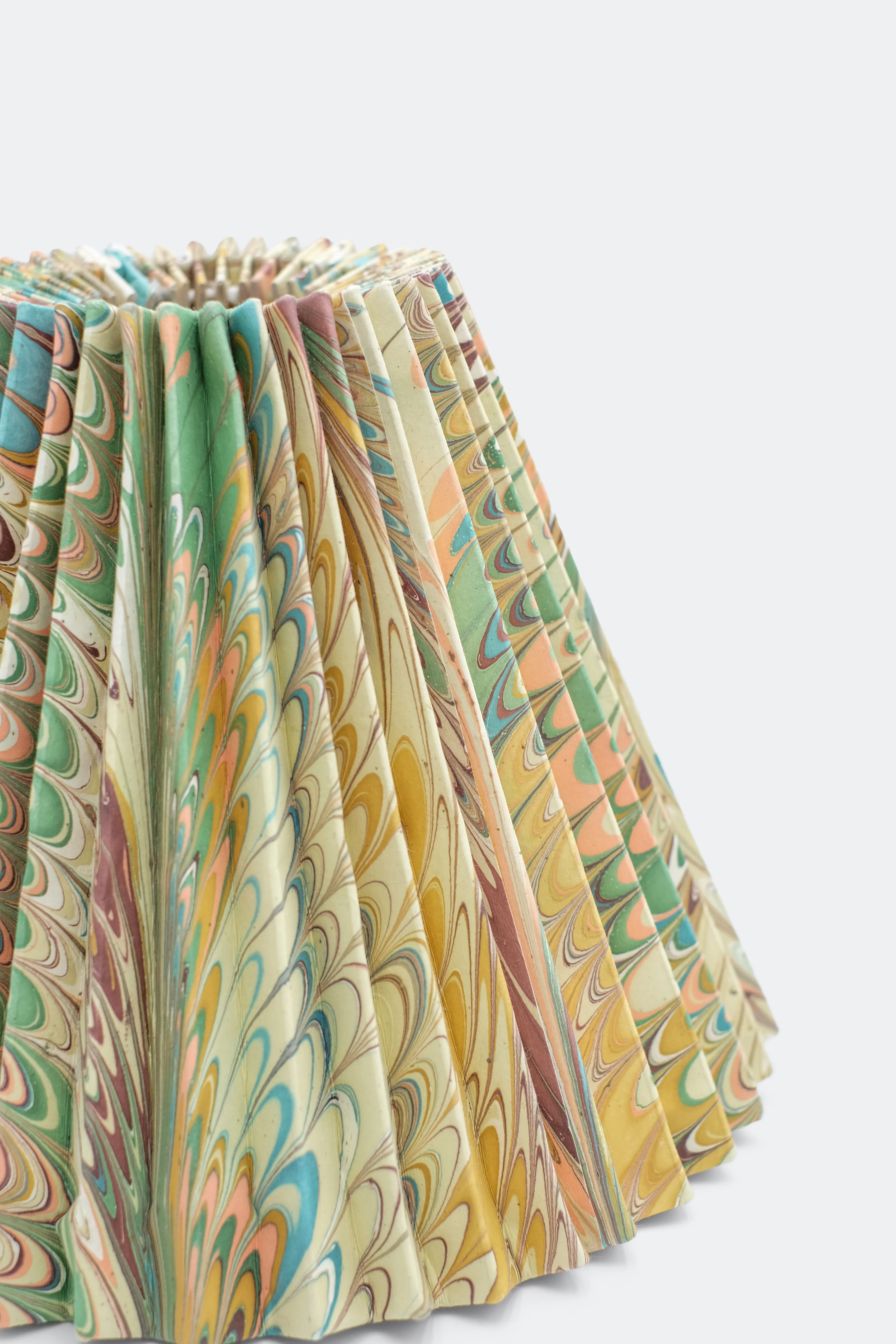 10" Pleated Empire Lampshade —  Hand-Marbled - Image 5