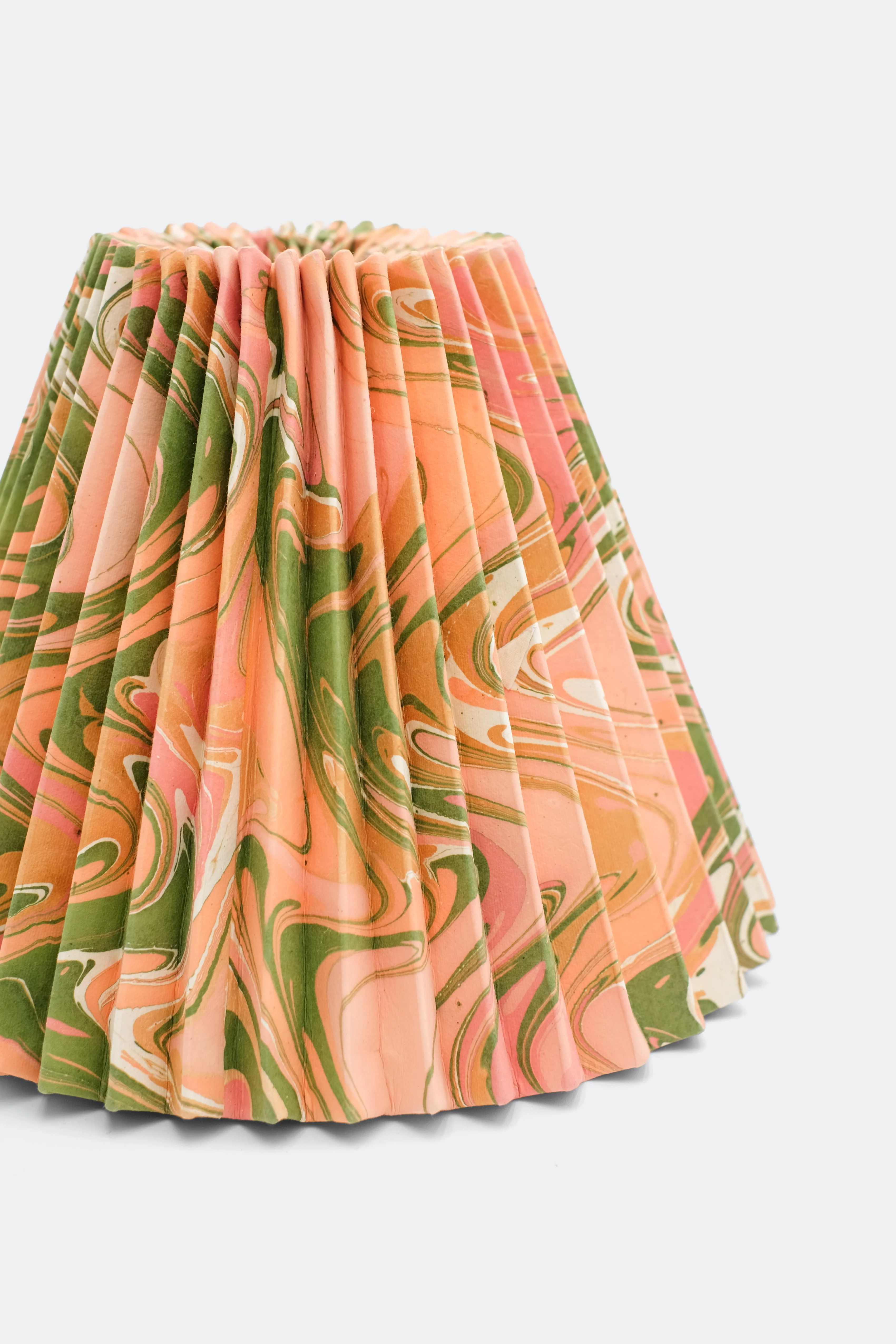 10" Pleated Empire Lampshade —  Hand-Marbled - Image 7
