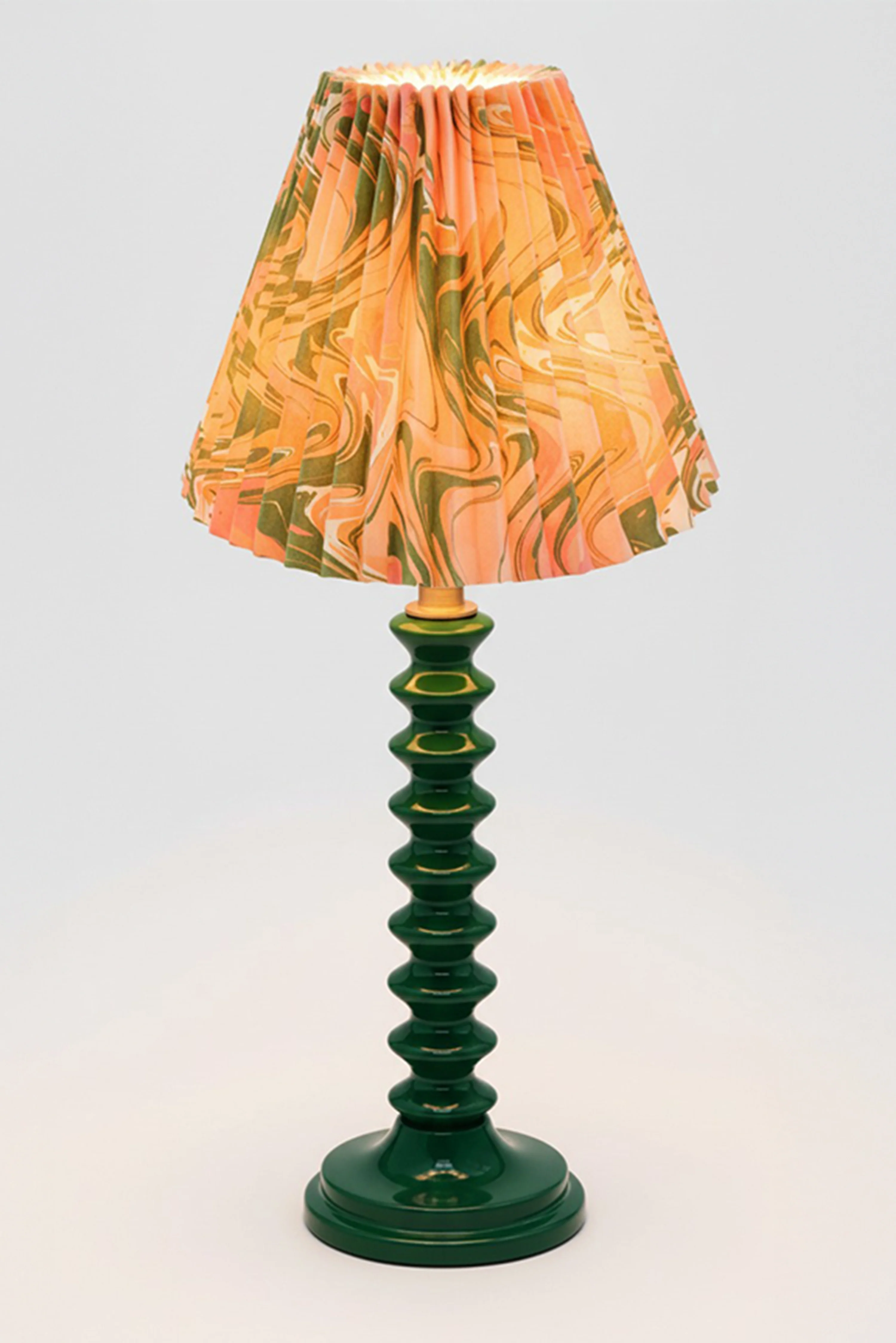 10" Pleated Empire Lampshade —  Hand-Marbled - Image 9