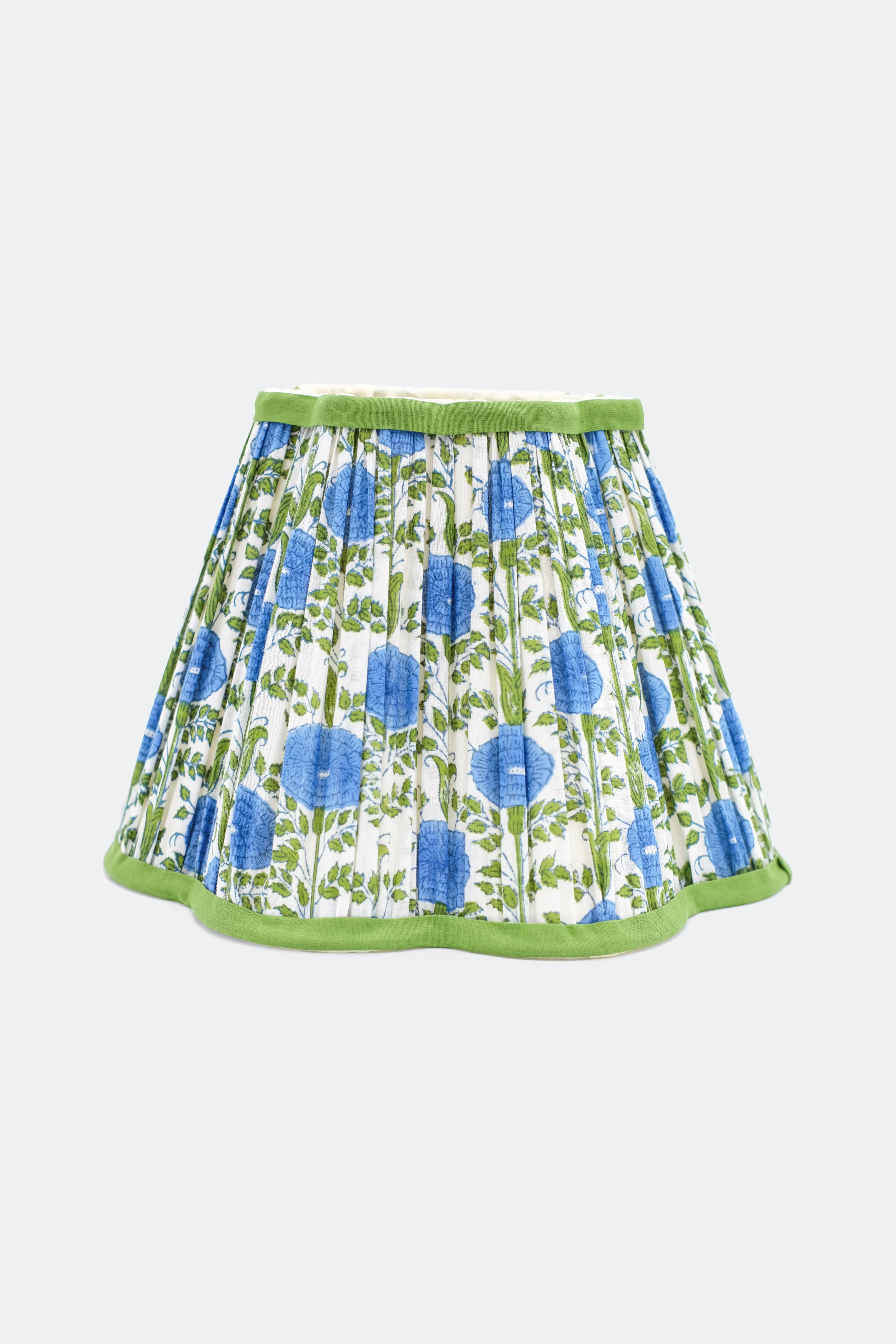 10” Pleated Scalloped Flower Lampshade — Blockprint - Image 6