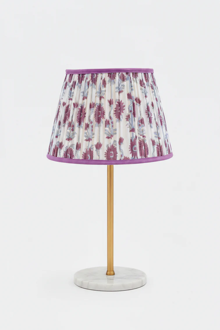 14” Pleated Empire Lampshade — Blockprint - Image 3