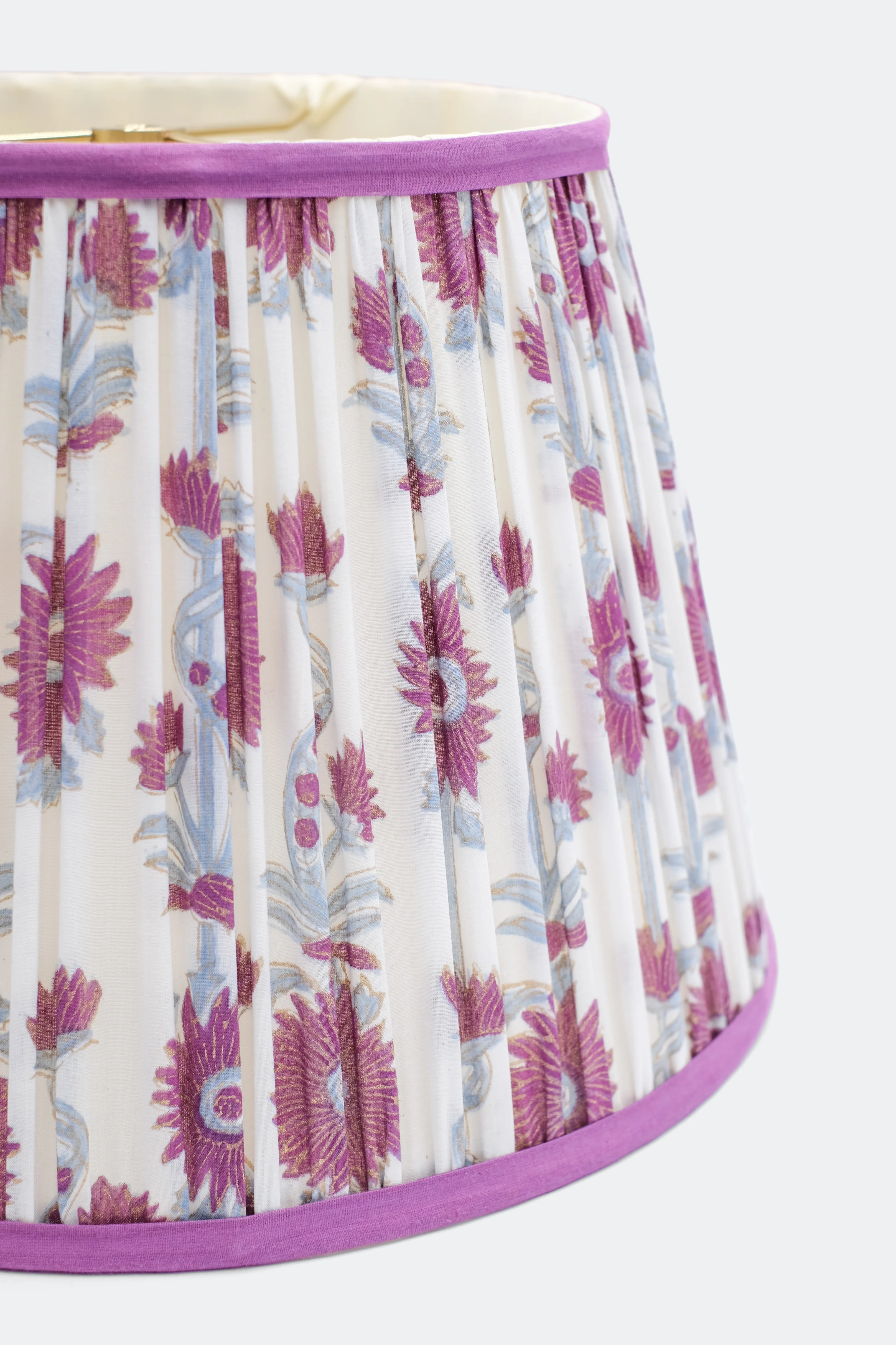 14” Pleated Empire Lampshade — Blockprint - Image 5