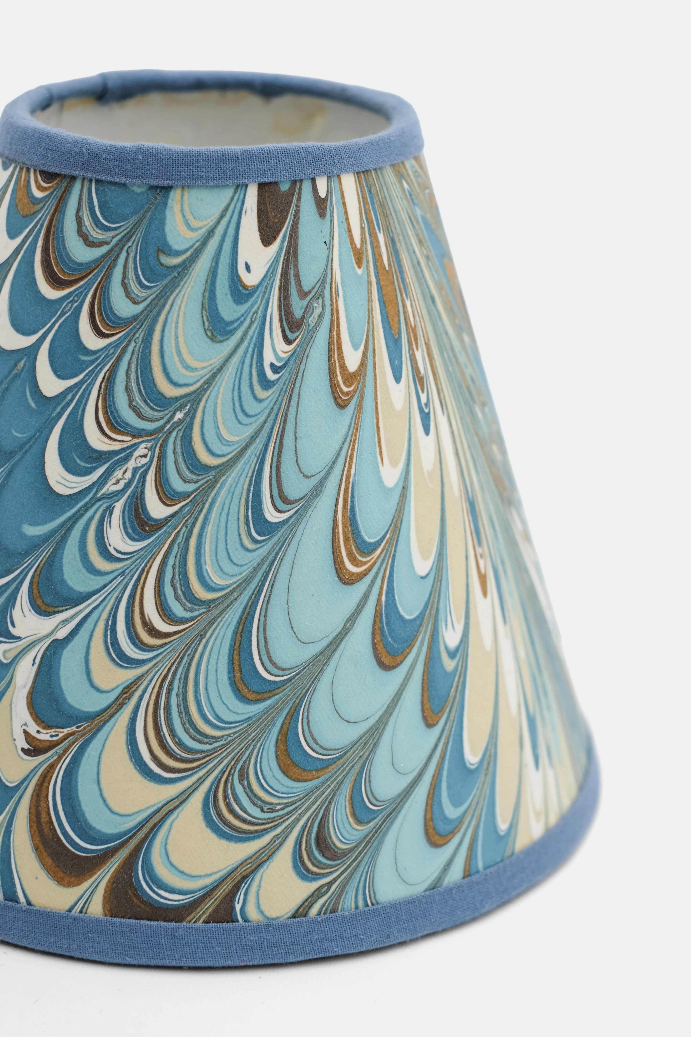 6" Clip On Chandelier Sconce Lampshade — Hand-Marbled - Image 13