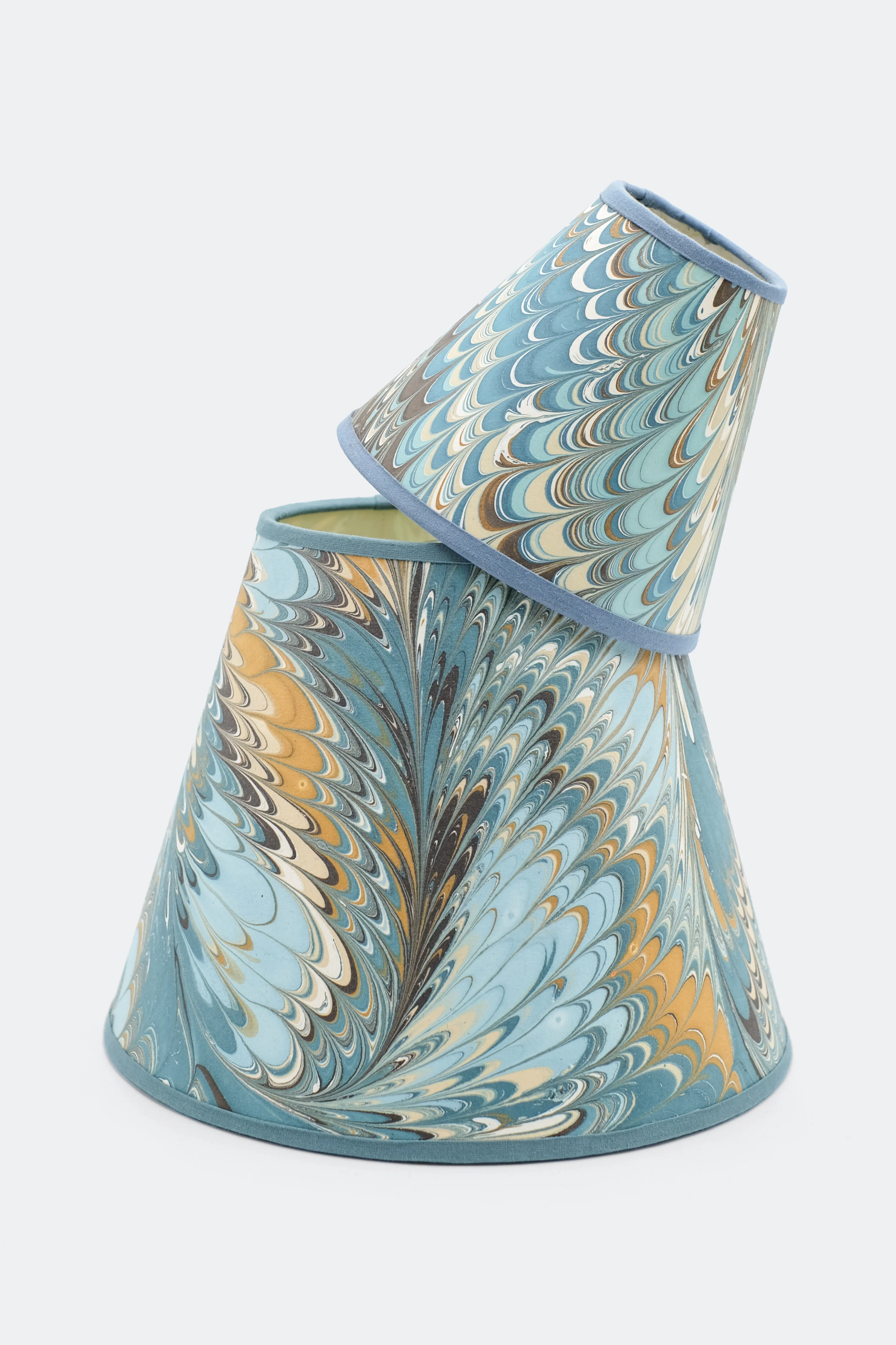 6" Clip On Chandelier Sconce Lampshade — Hand-Marbled - Image 14