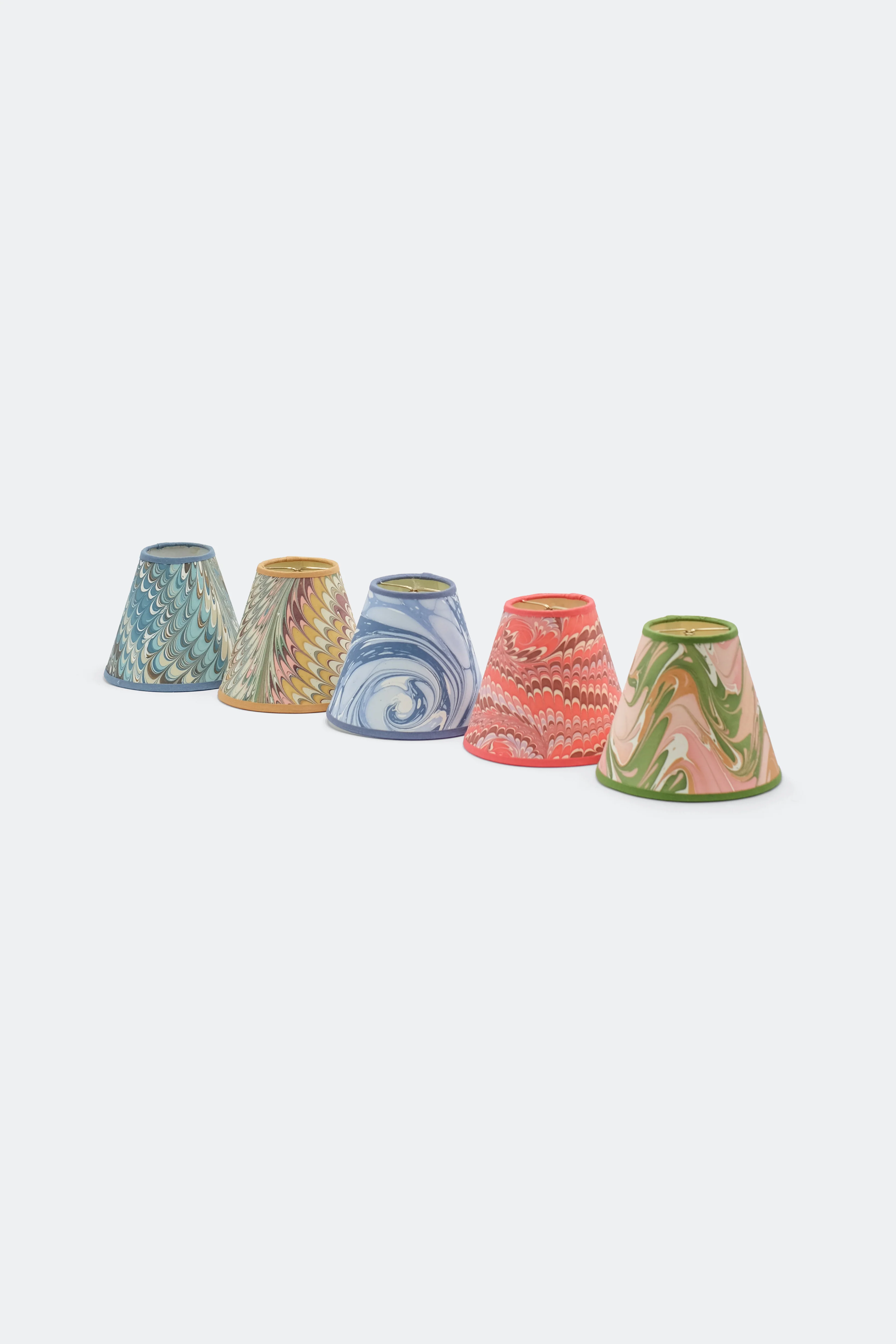 6" Clip On Chandelier Sconce Lampshade — Hand-Marbled - Image 19