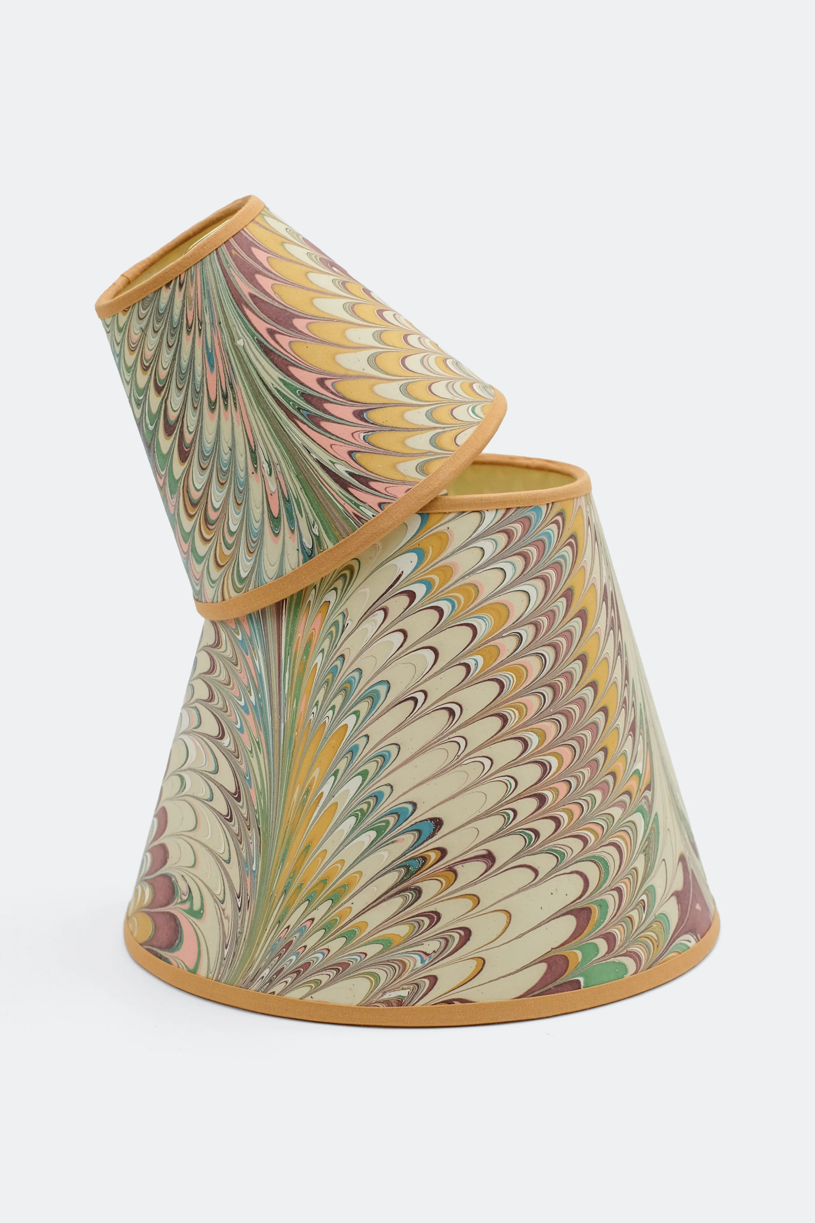 6" Clip On Chandelier Sconce Lampshade — Hand-Marbled - Image 5