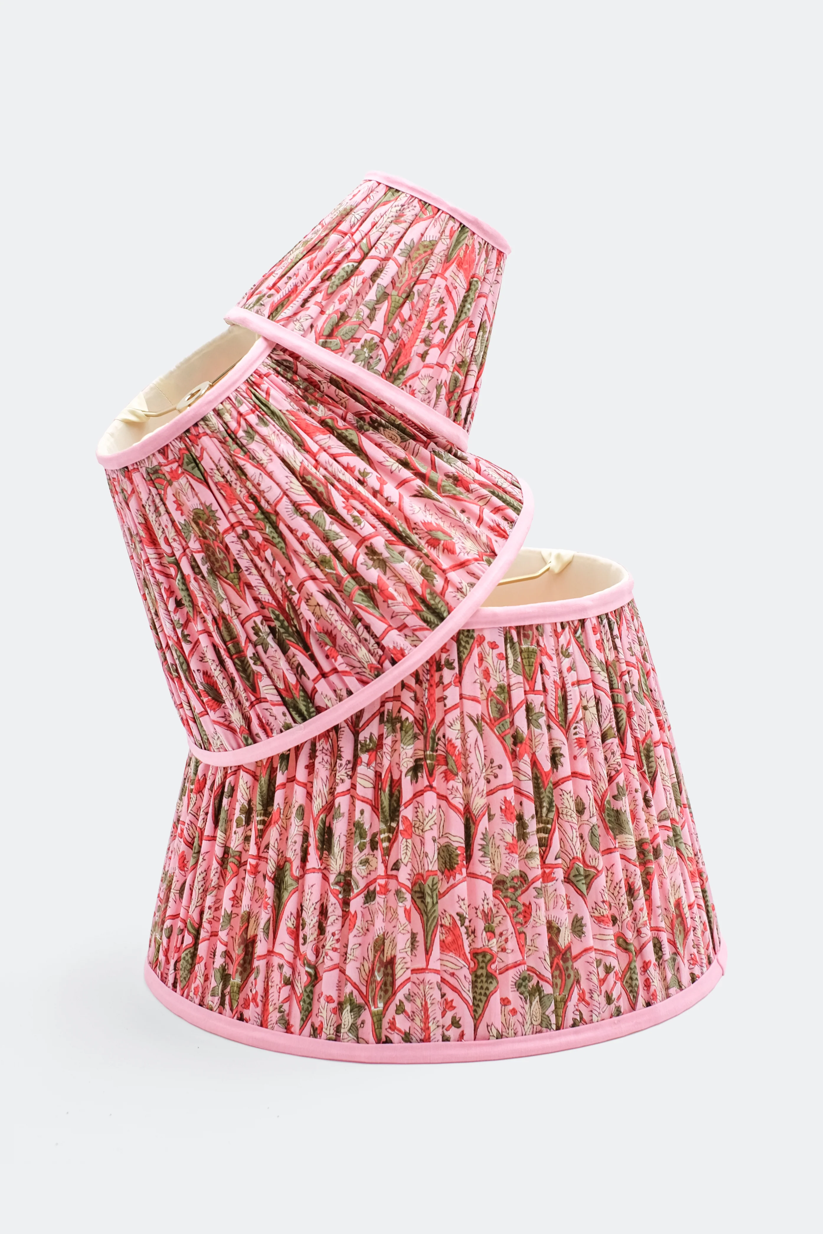 14” Pleated Empire Lampshade — Blockprint - Image 10