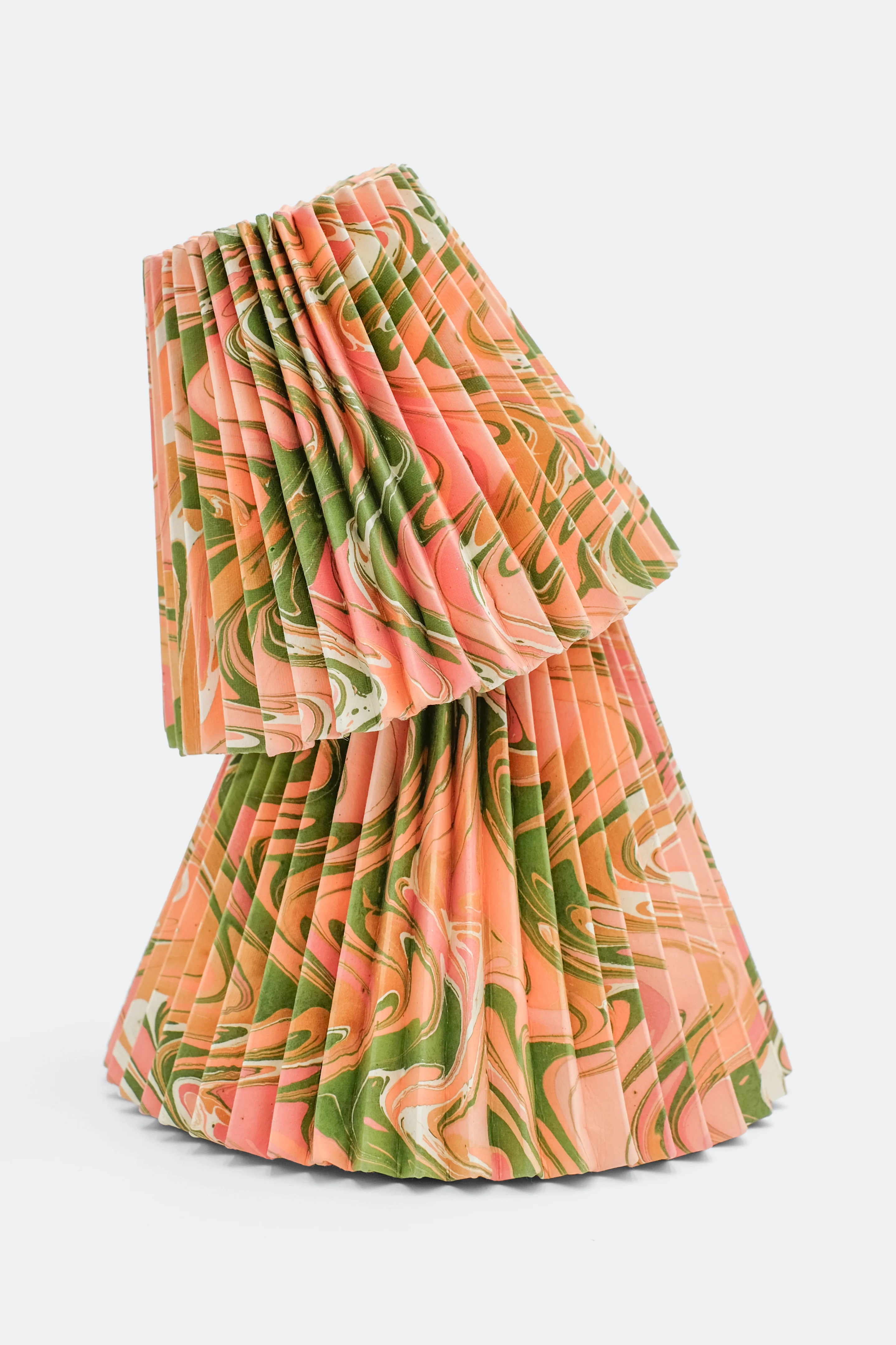 8" Pleated Empire Lampshade —  Hand-Marbled - Image 10