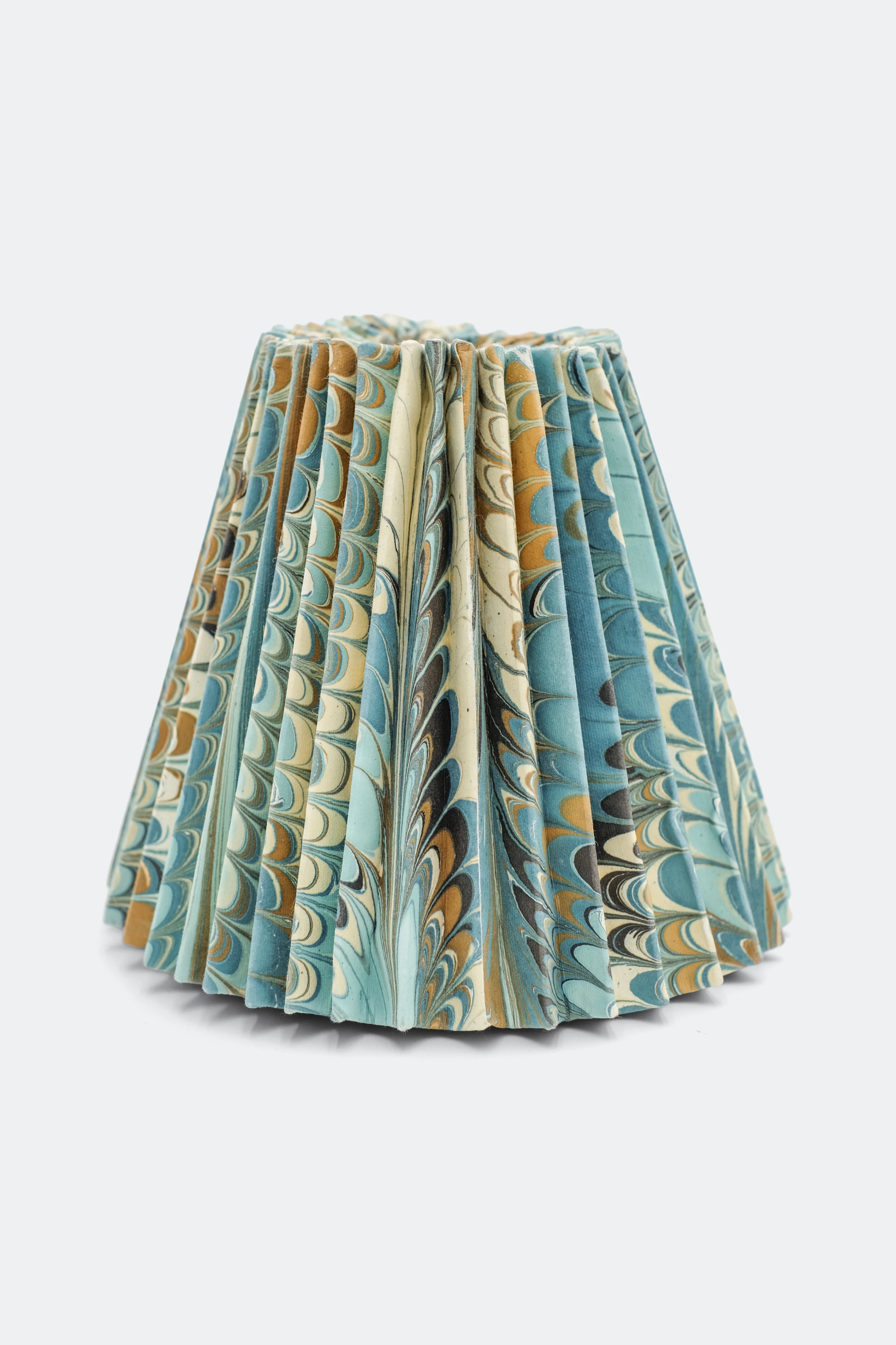 8" Pleated Empire Lampshade —  Hand-Marbled - Image 11