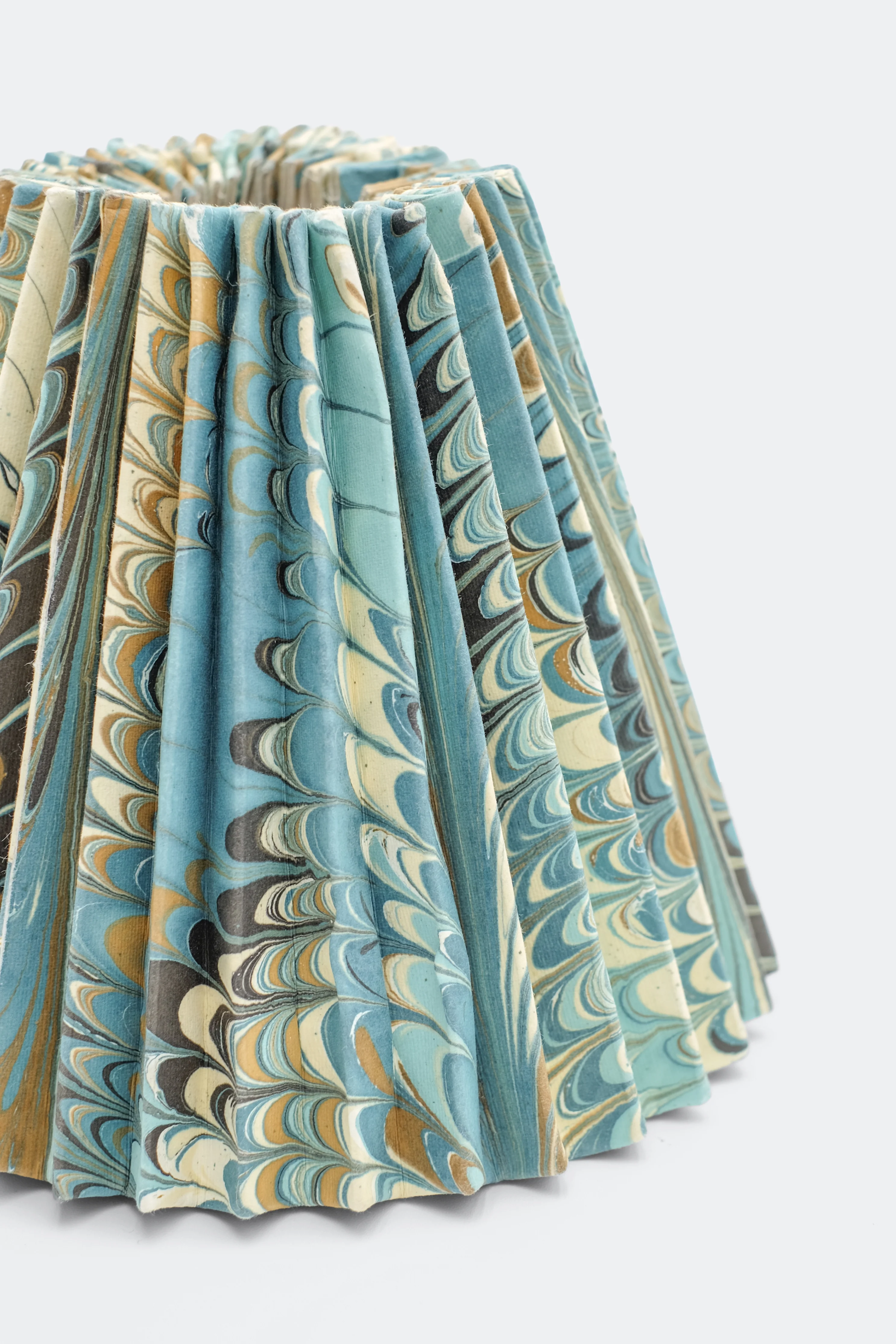 8" Pleated Empire Lampshade —  Hand-Marbled - Image 12