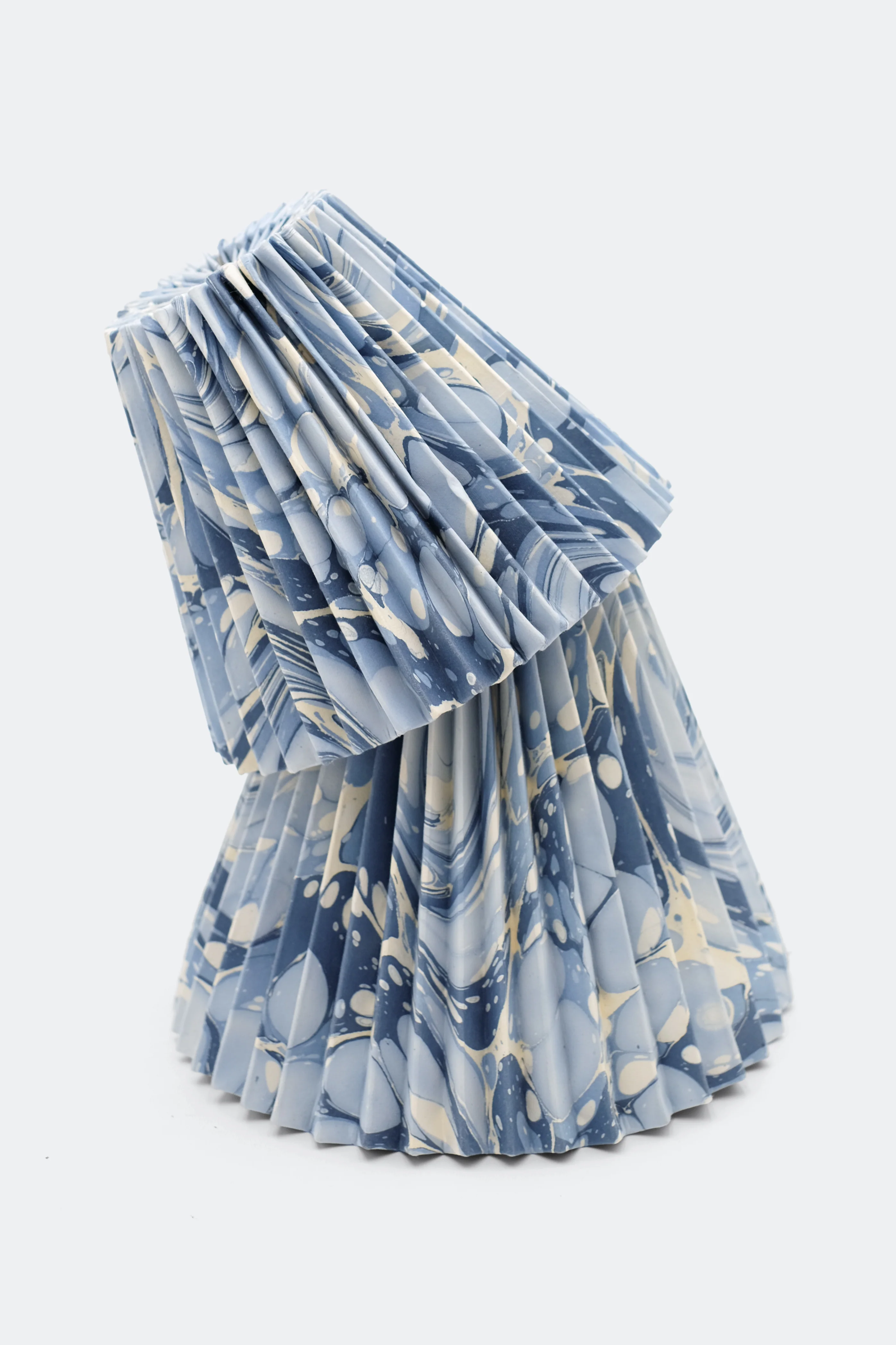 8" Pleated Empire Lampshade —  Hand-Marbled - Image 17