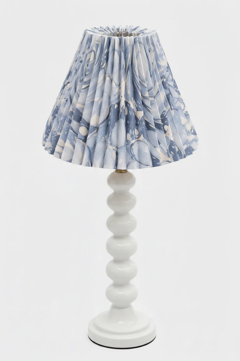 8" Pleated Empire Lampshade —  Hand-Marbled - Image 18