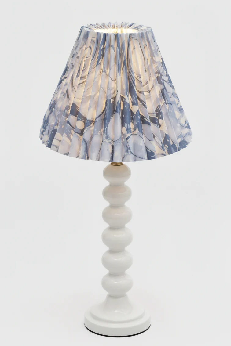 8" Pleated Empire Lampshade —  Hand-Marbled - Image 19