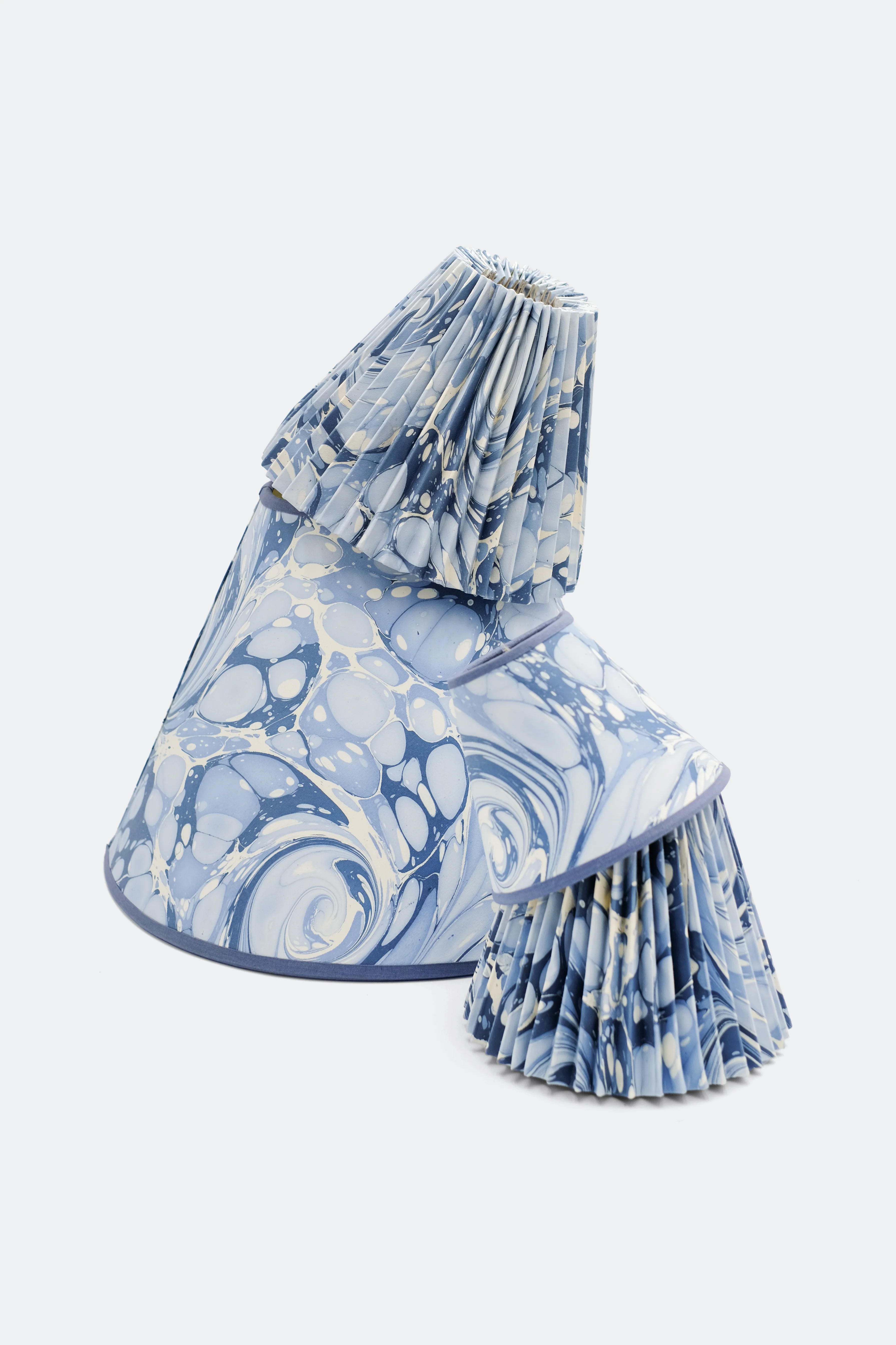 8" Pleated Empire Lampshade —  Hand-Marbled - Image 20