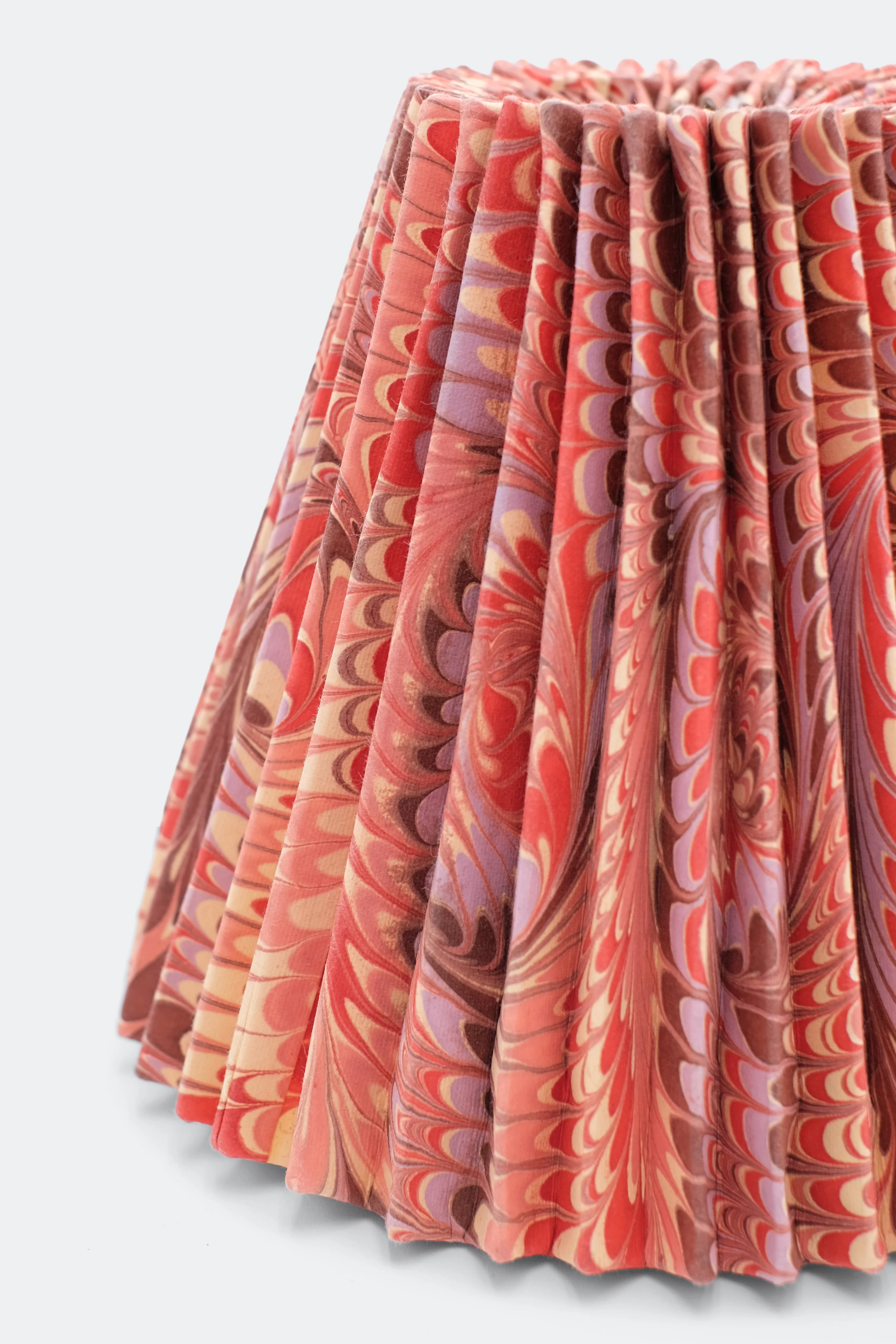 8" Pleated Empire Lampshade —  Hand-Marbled - Image 22