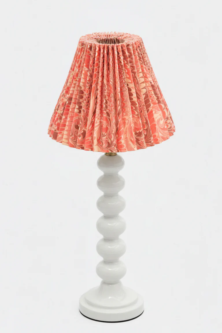 8" Pleated Empire Lampshade —  Hand-Marbled - Image 23