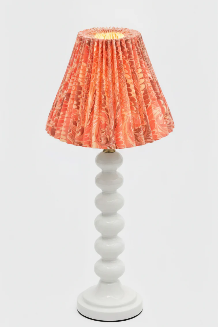 8" Pleated Empire Lampshade —  Hand-Marbled - Image 24