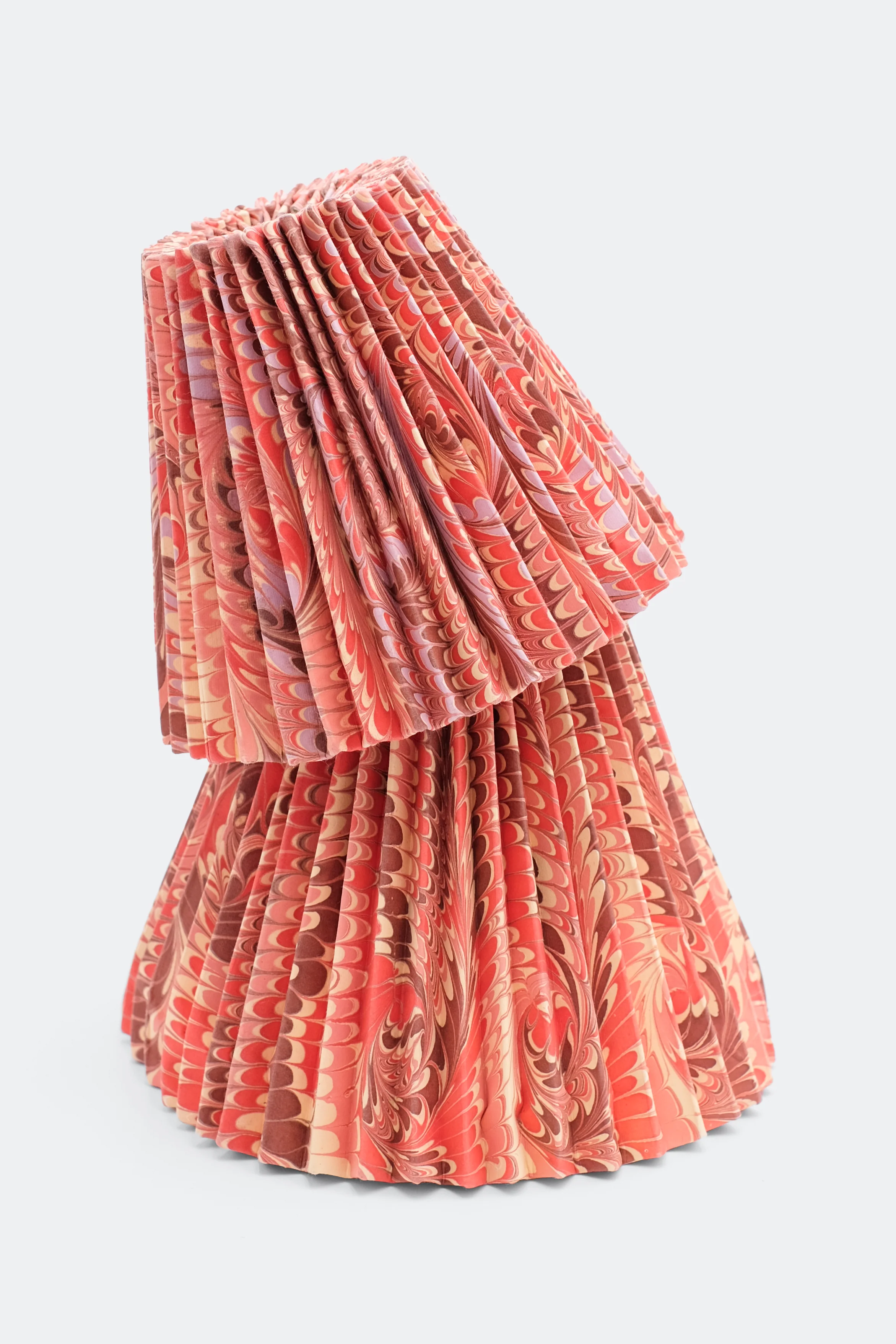 8" Pleated Empire Lampshade —  Hand-Marbled - Image 25