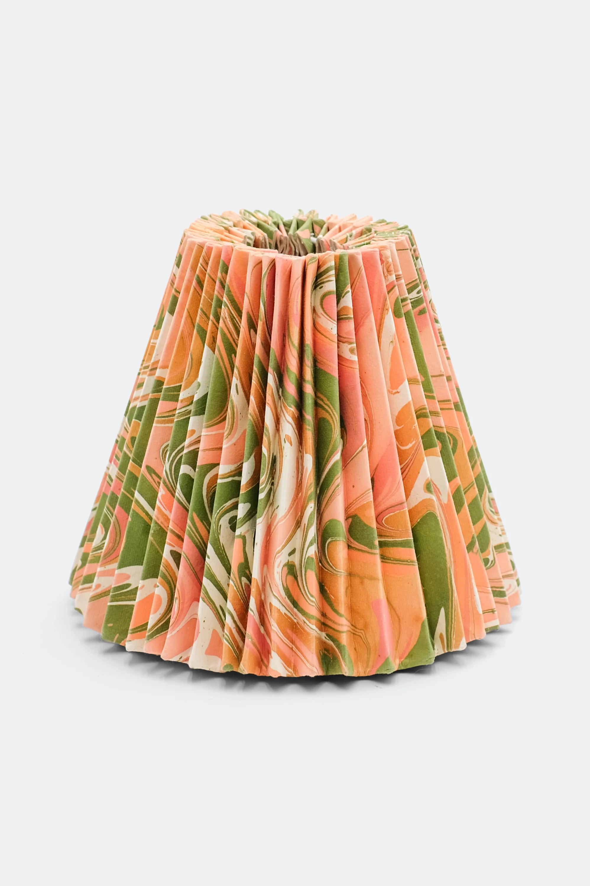 8" Pleated Empire Lampshade —  Hand-Marbled - Image 6