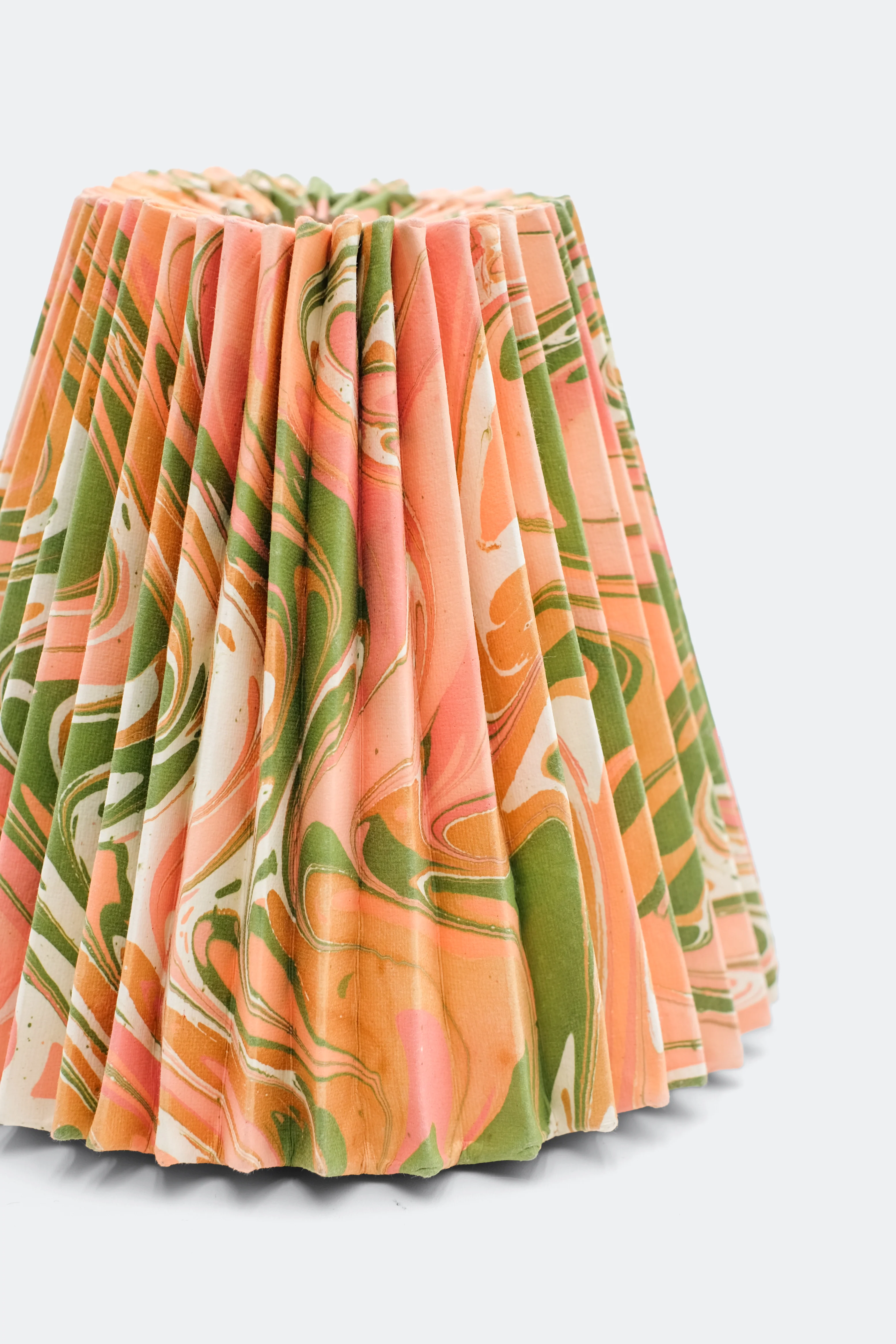 8" Pleated Empire Lampshade —  Hand-Marbled - Image 7
