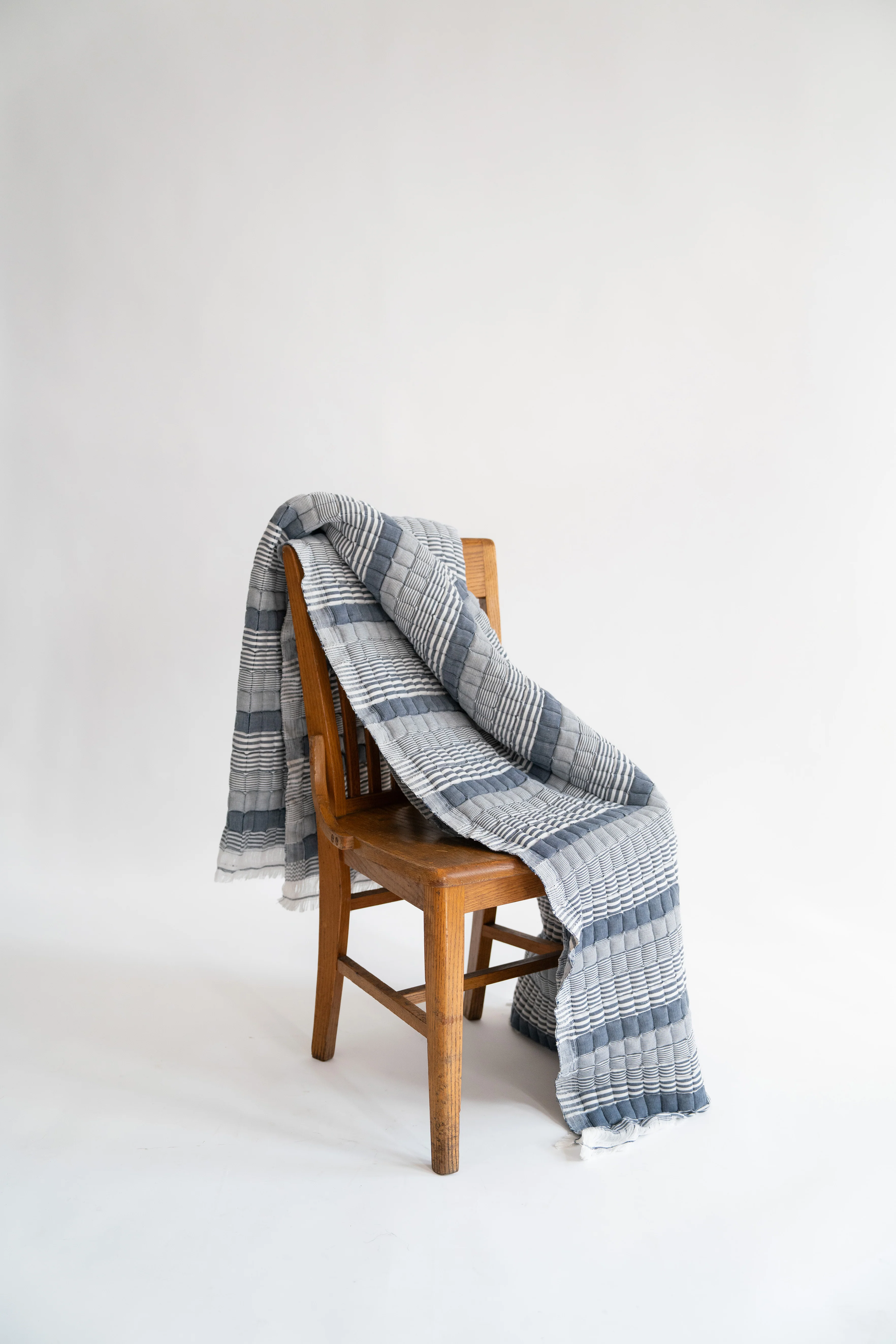 Blue Stripes Sujani Quilt - Image 3