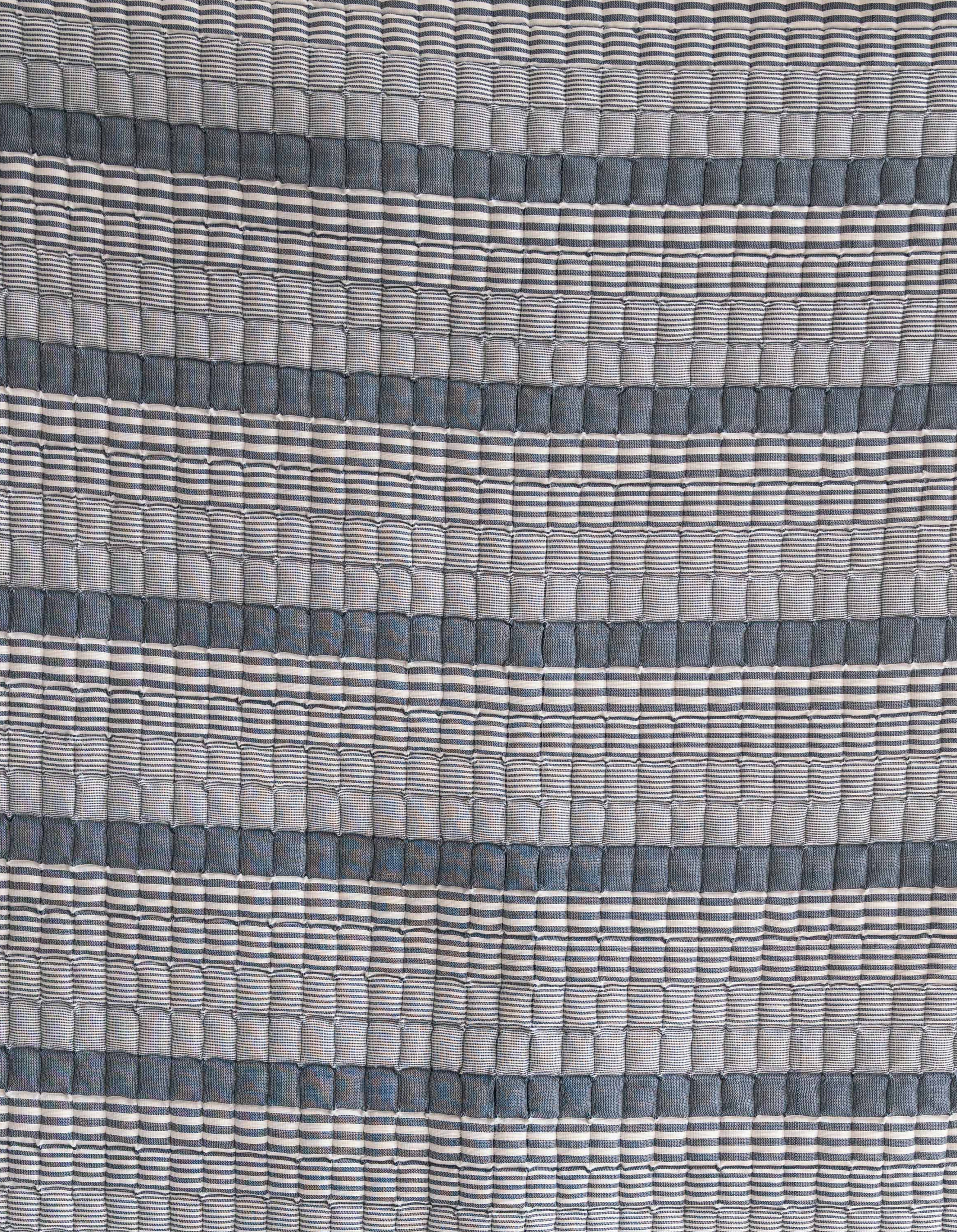 Blue Stripes Sujani Quilt - Image 4