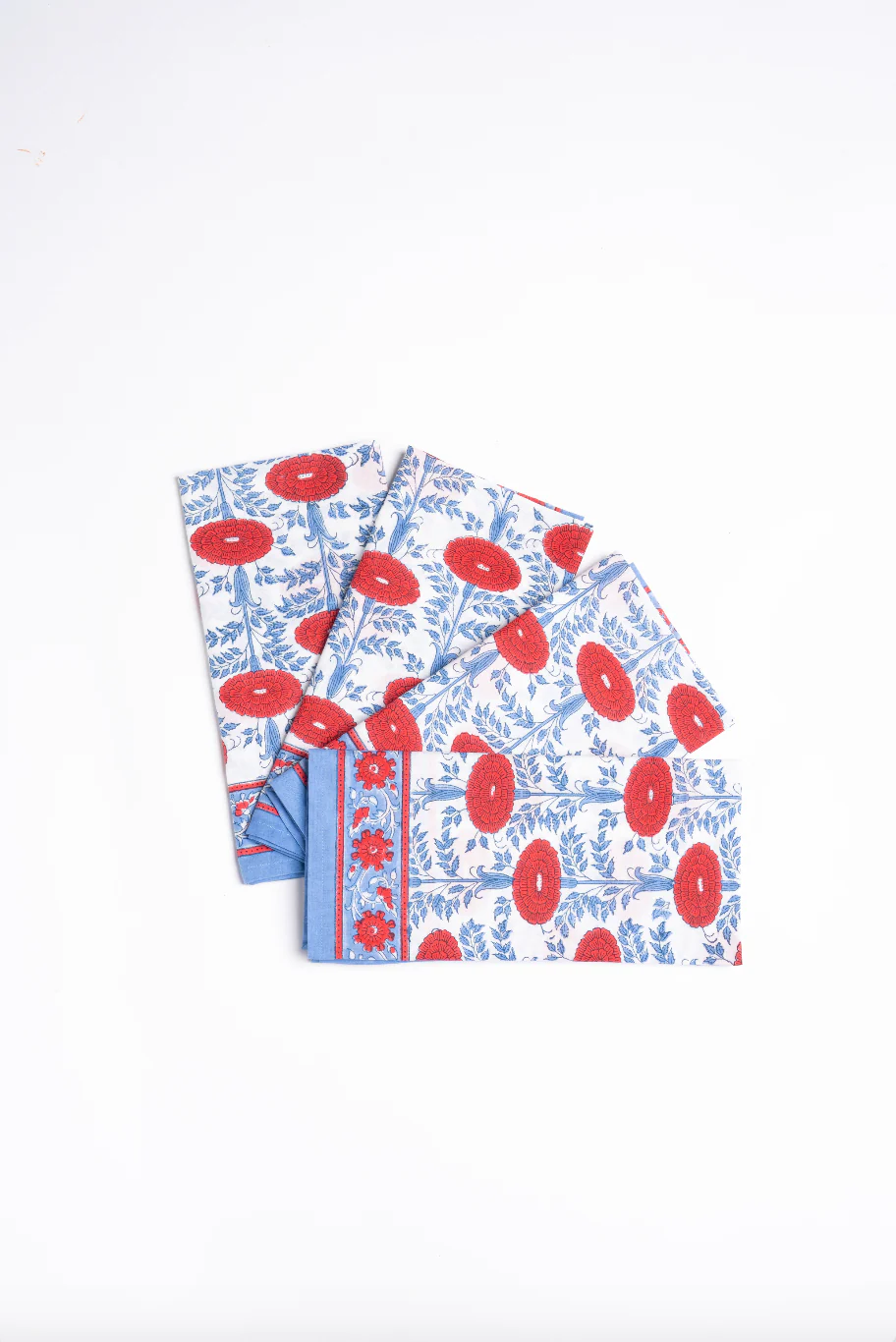 Araminta Blockprint Napkins, Set of 4 - Image 4