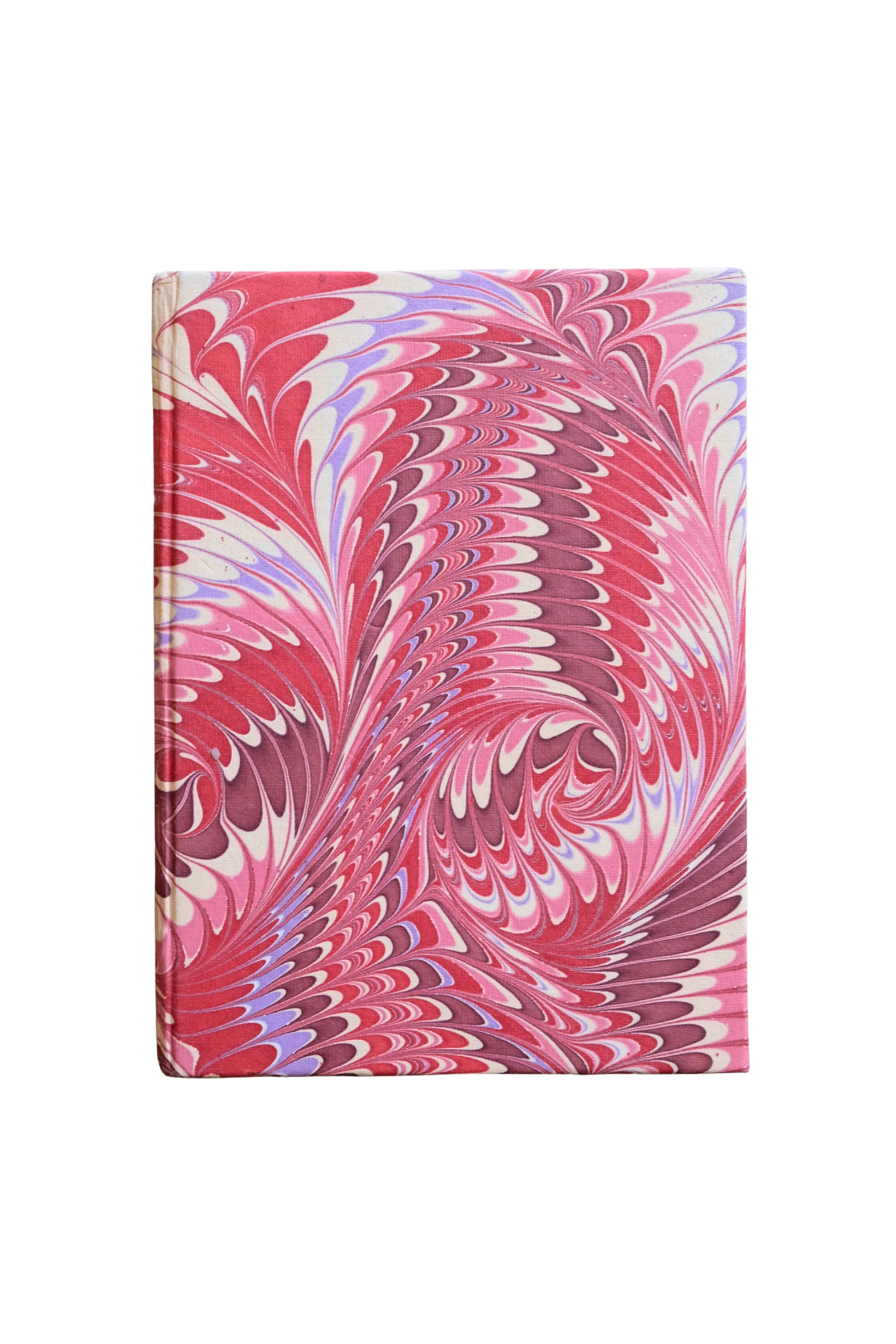 Hand-Marbled Hardcover Notebook in Florentine Pink - Image 3