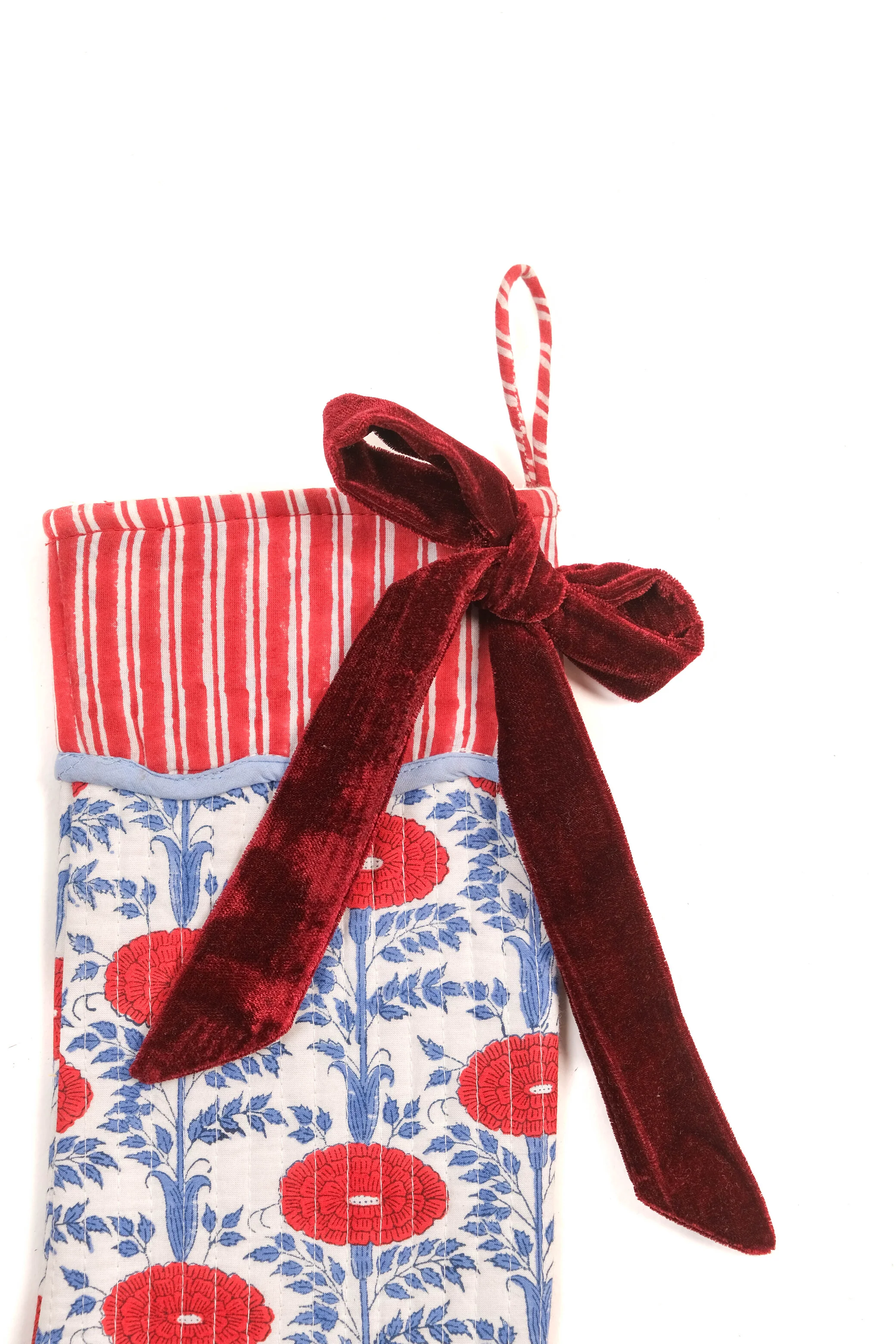 Blockprint Stocking in Araminta Red - Image 3
