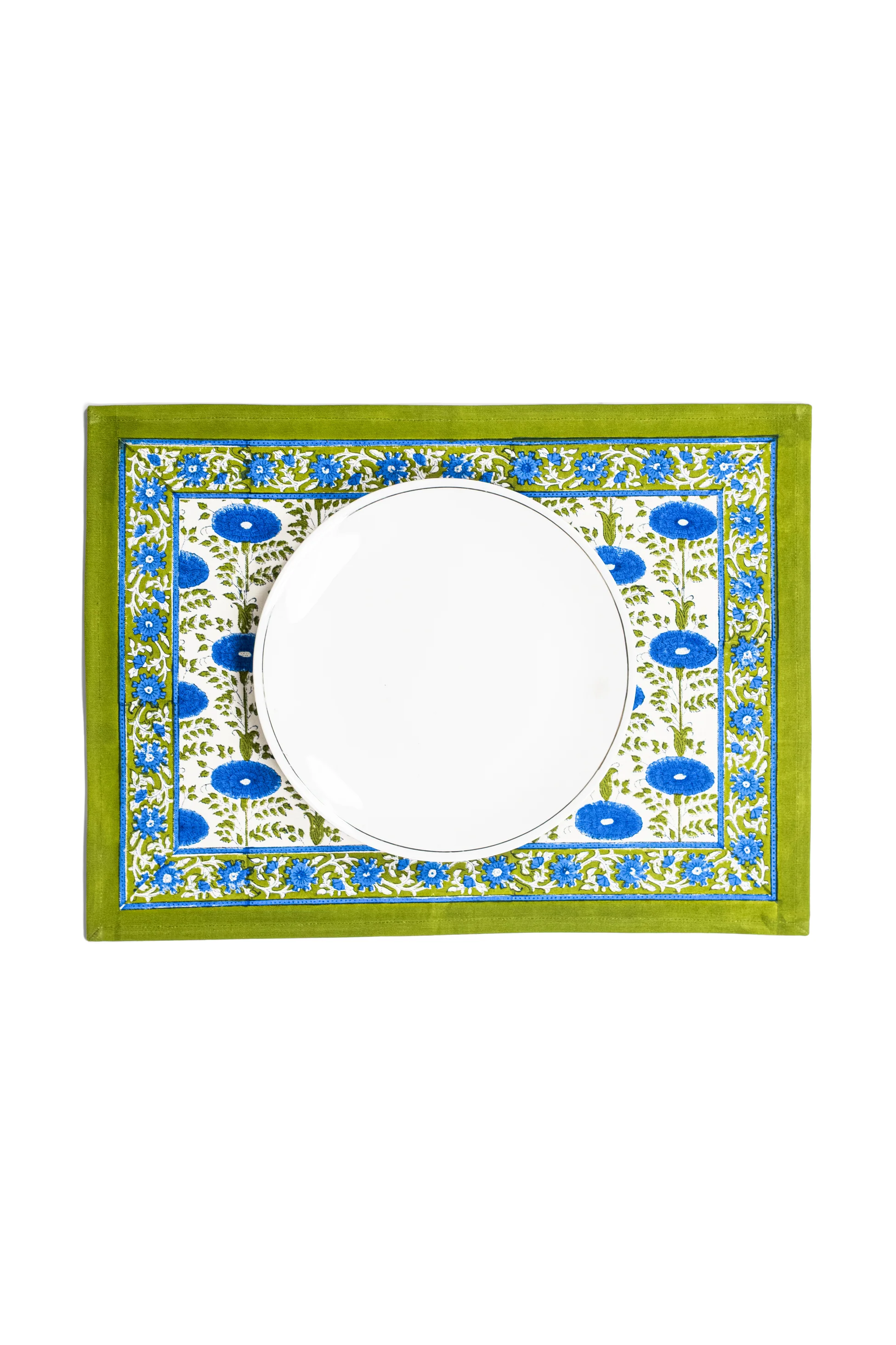 Blue Araminta Blockprint Placemat - Image 2