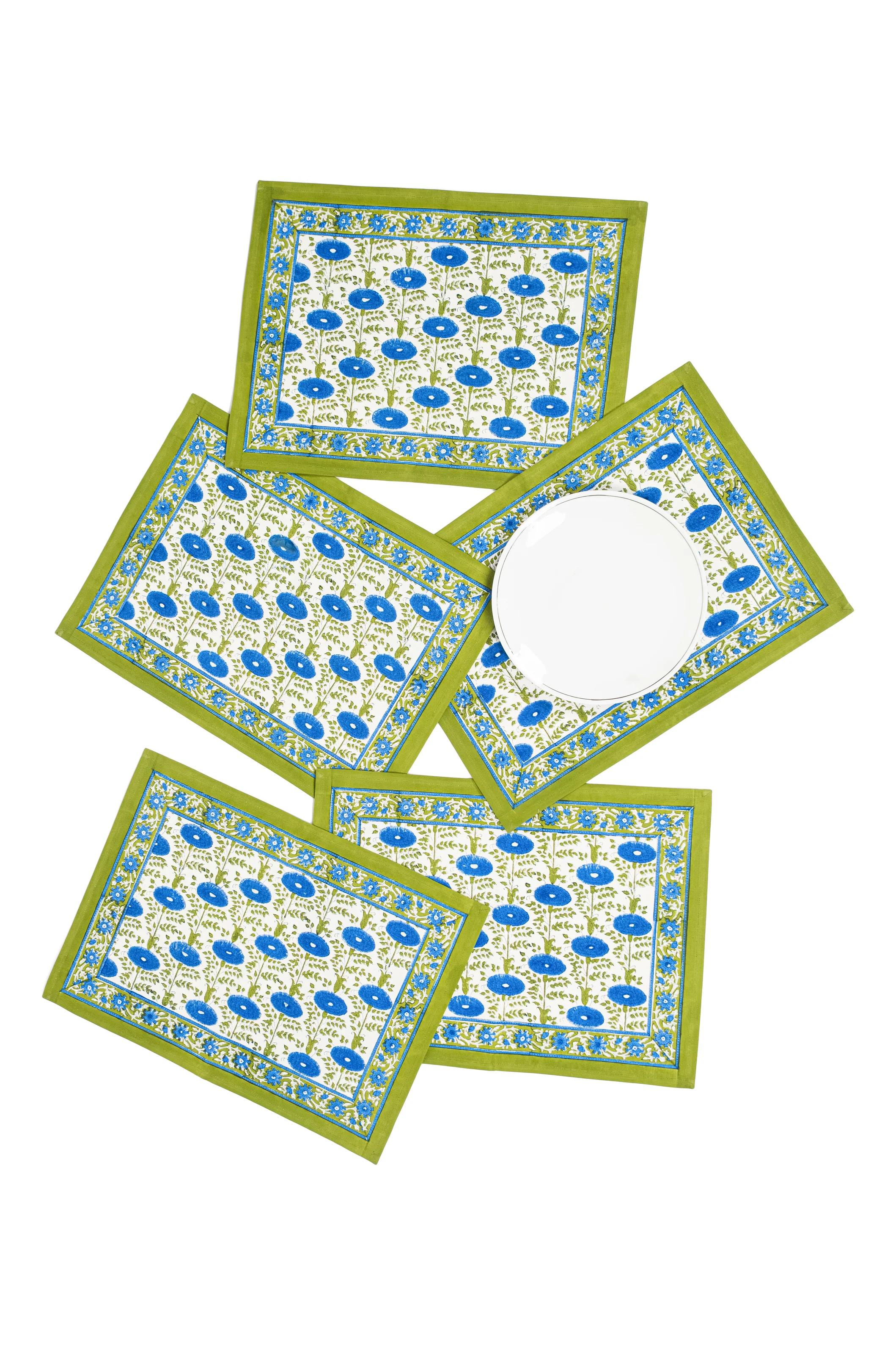 Blue Araminta Blockprint Placemat - Image 3