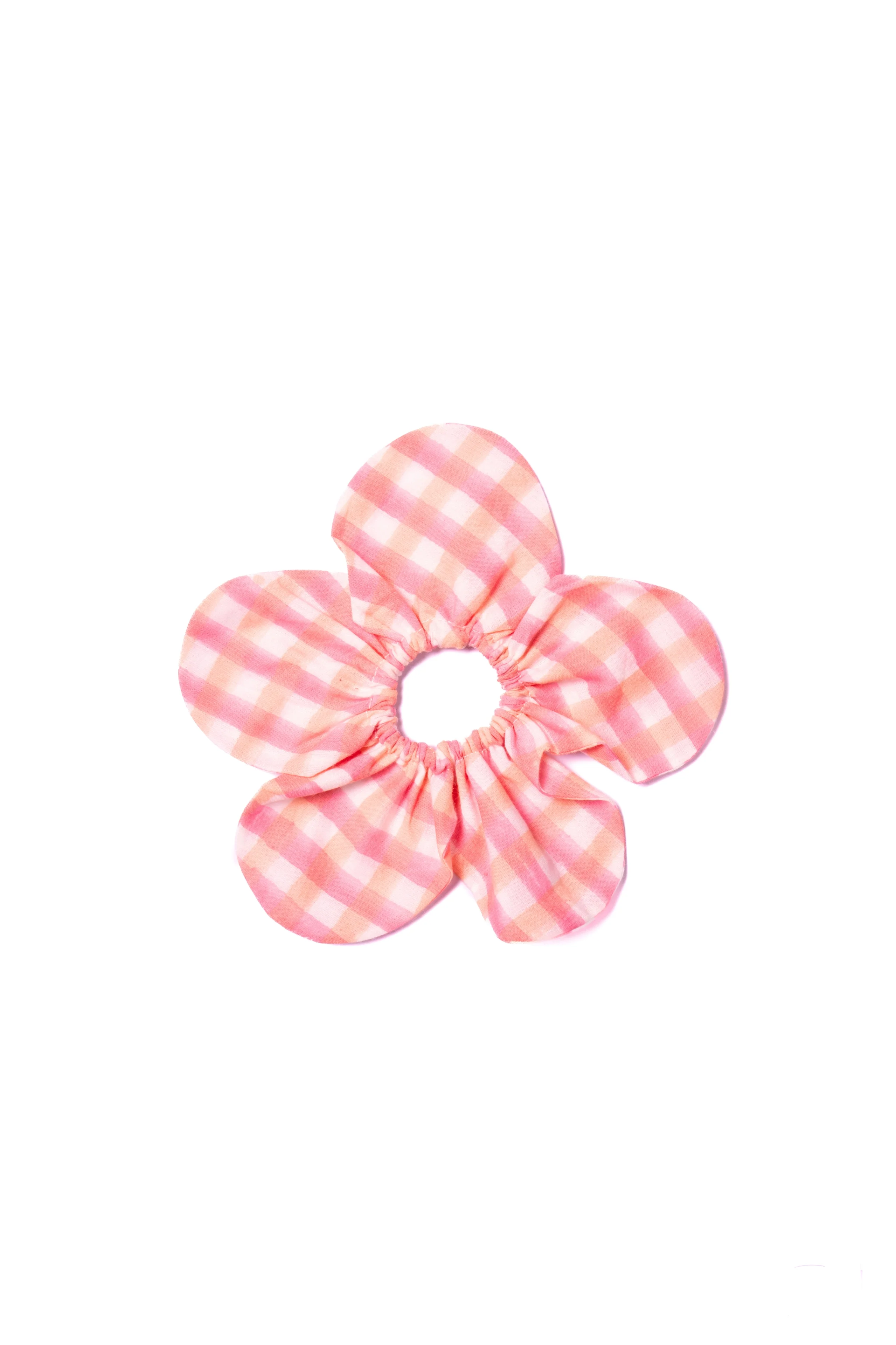 Jaipur Block Print Flower Scrunchie Set in Pink - Image 3