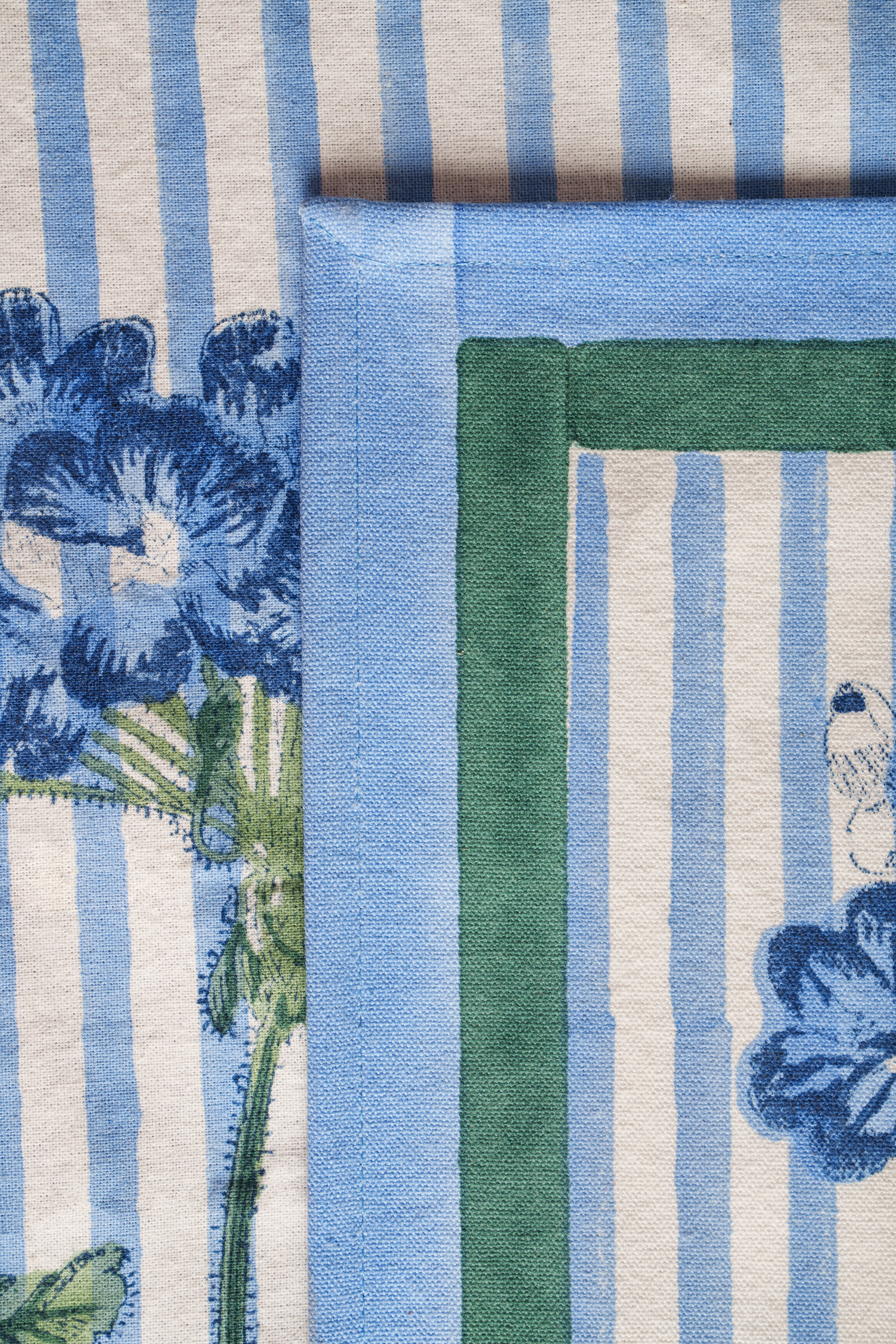 Blue Hydrangea Blockprint Placemat - Image 5