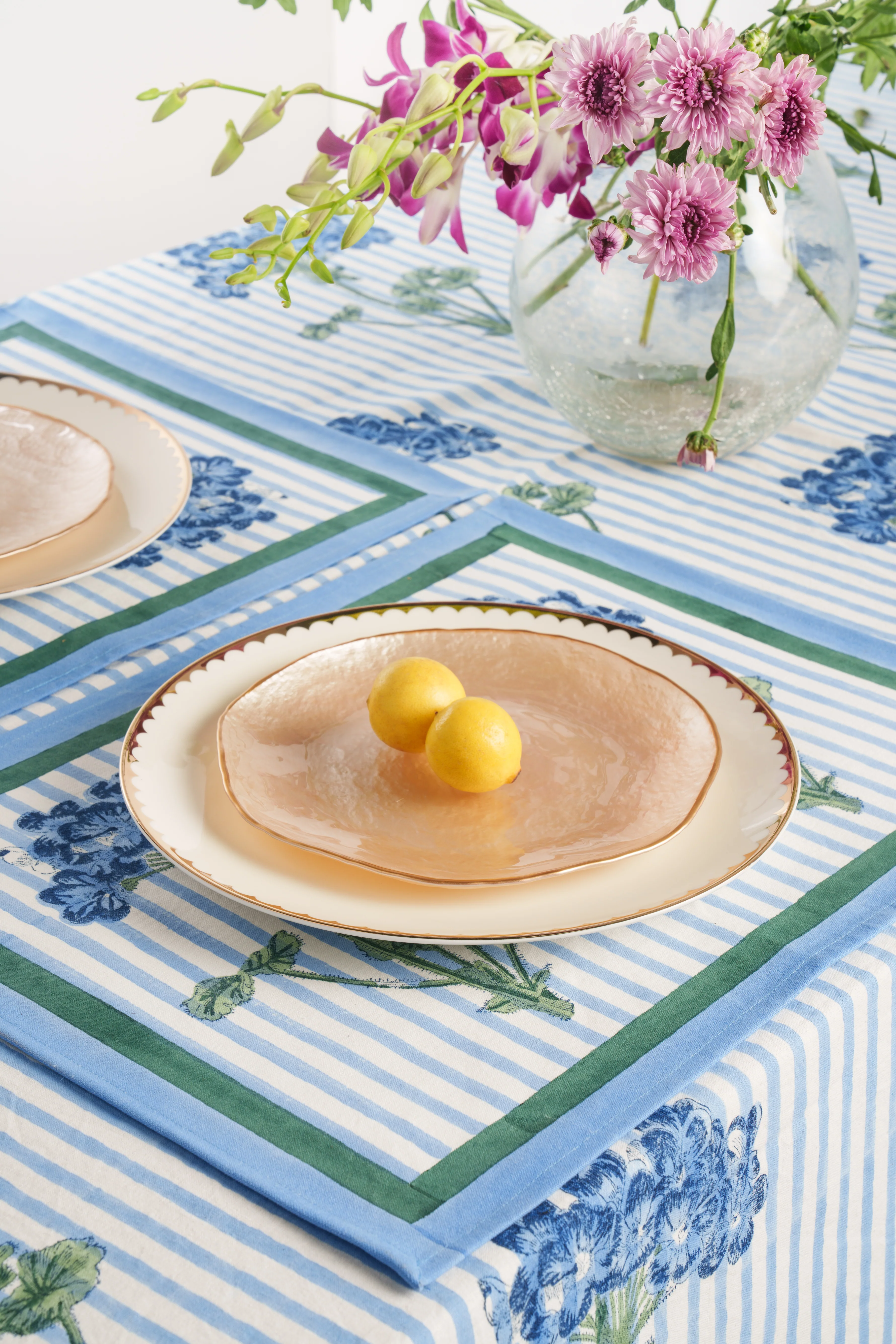 Blue Hydrangea Blockprint Placemat - Image 6