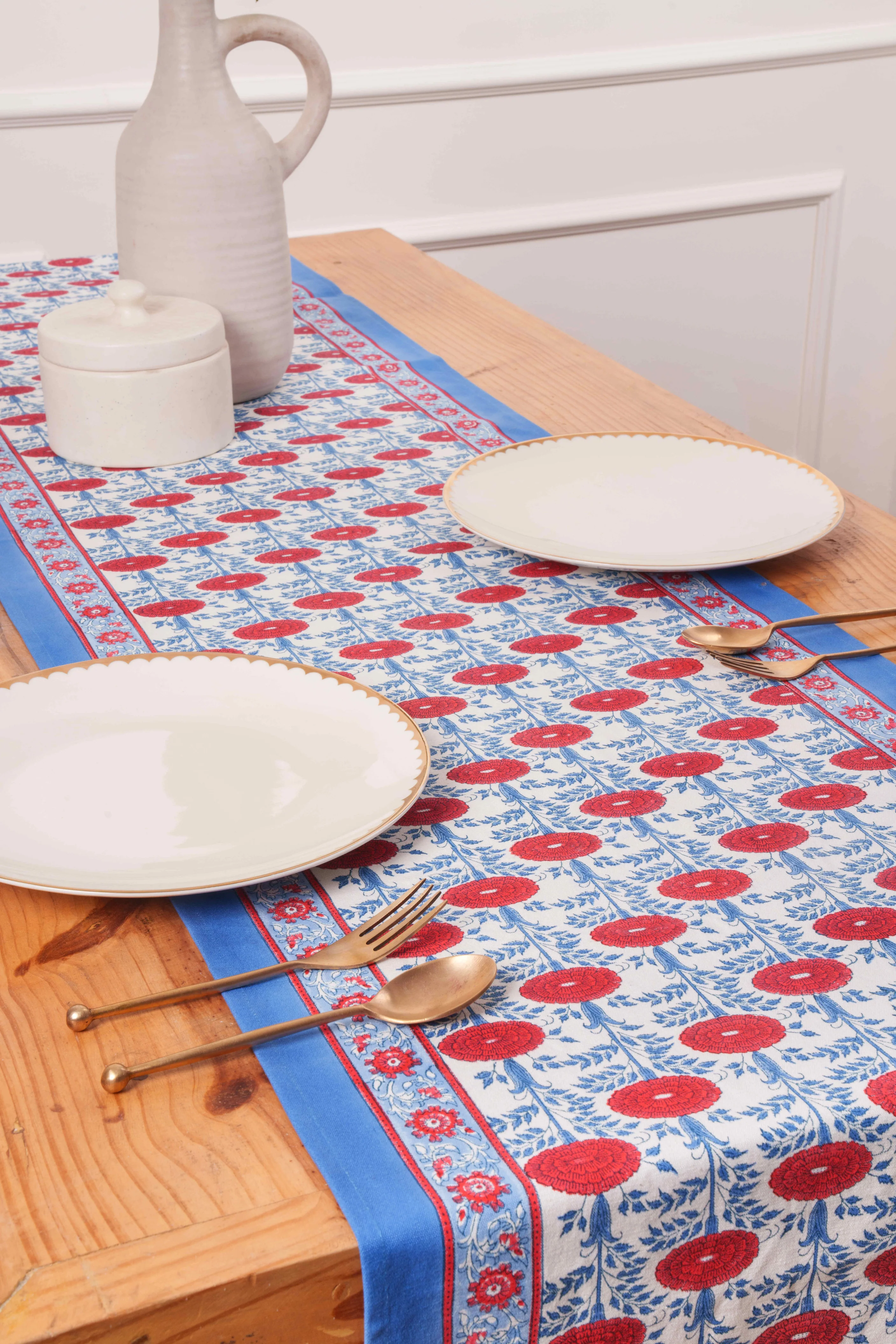Araminta Blockprint Tablerunner - Image 2