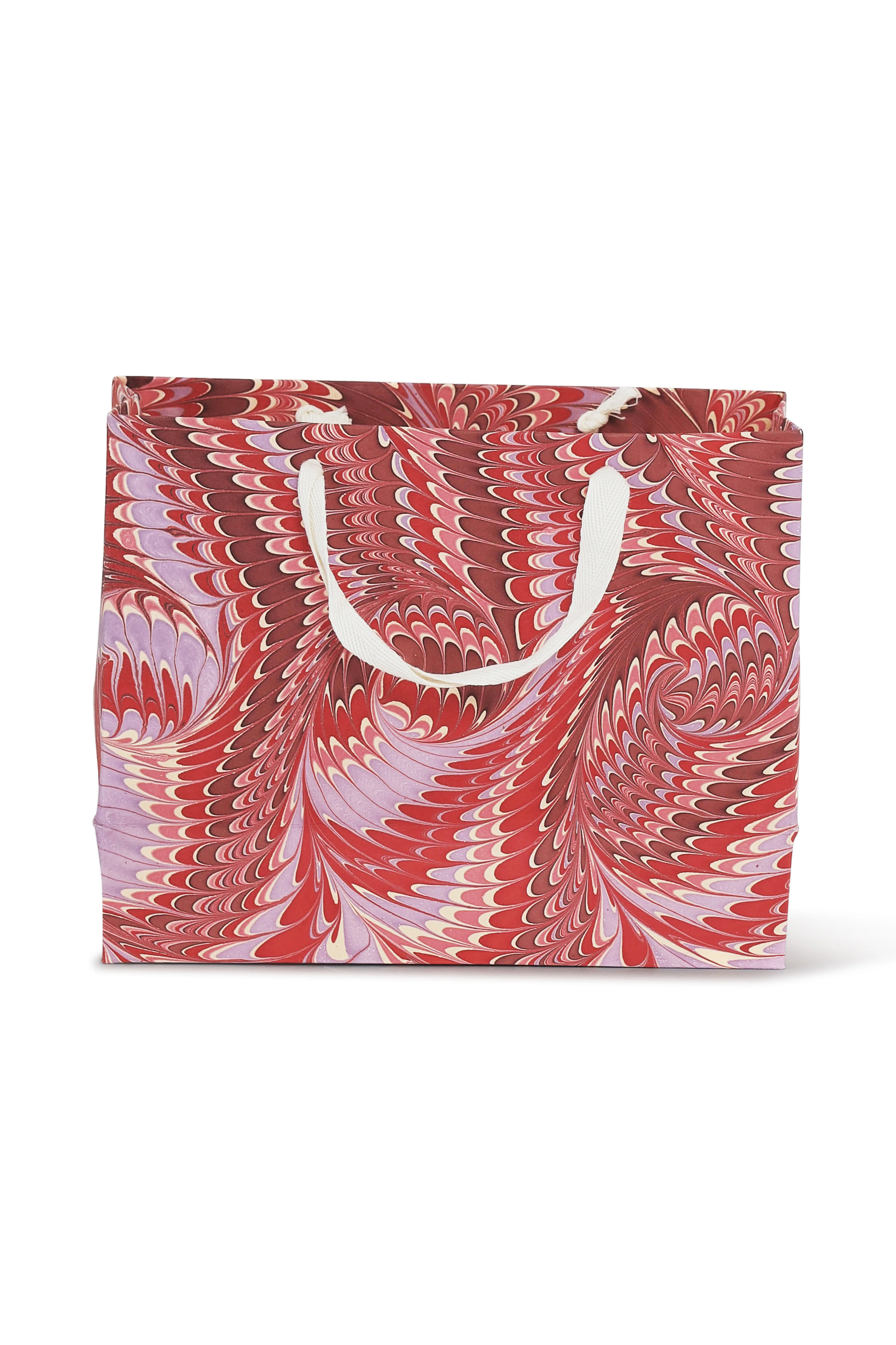 Florentine Pink Hand Marbled Gift Bag - Image 3