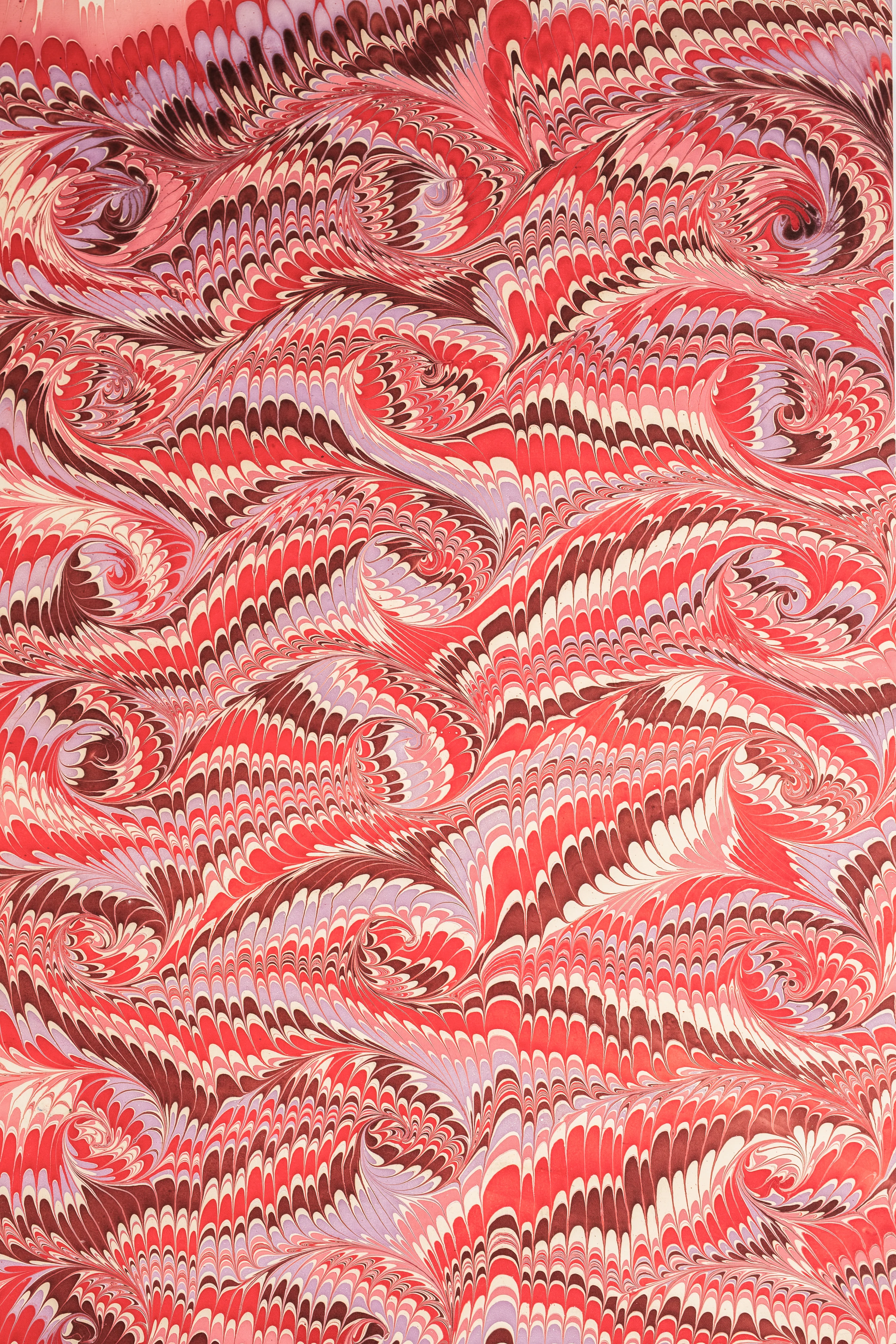 Hand Marbled Florentine Pink Gift Wrapping Paper Sheets - Image 2