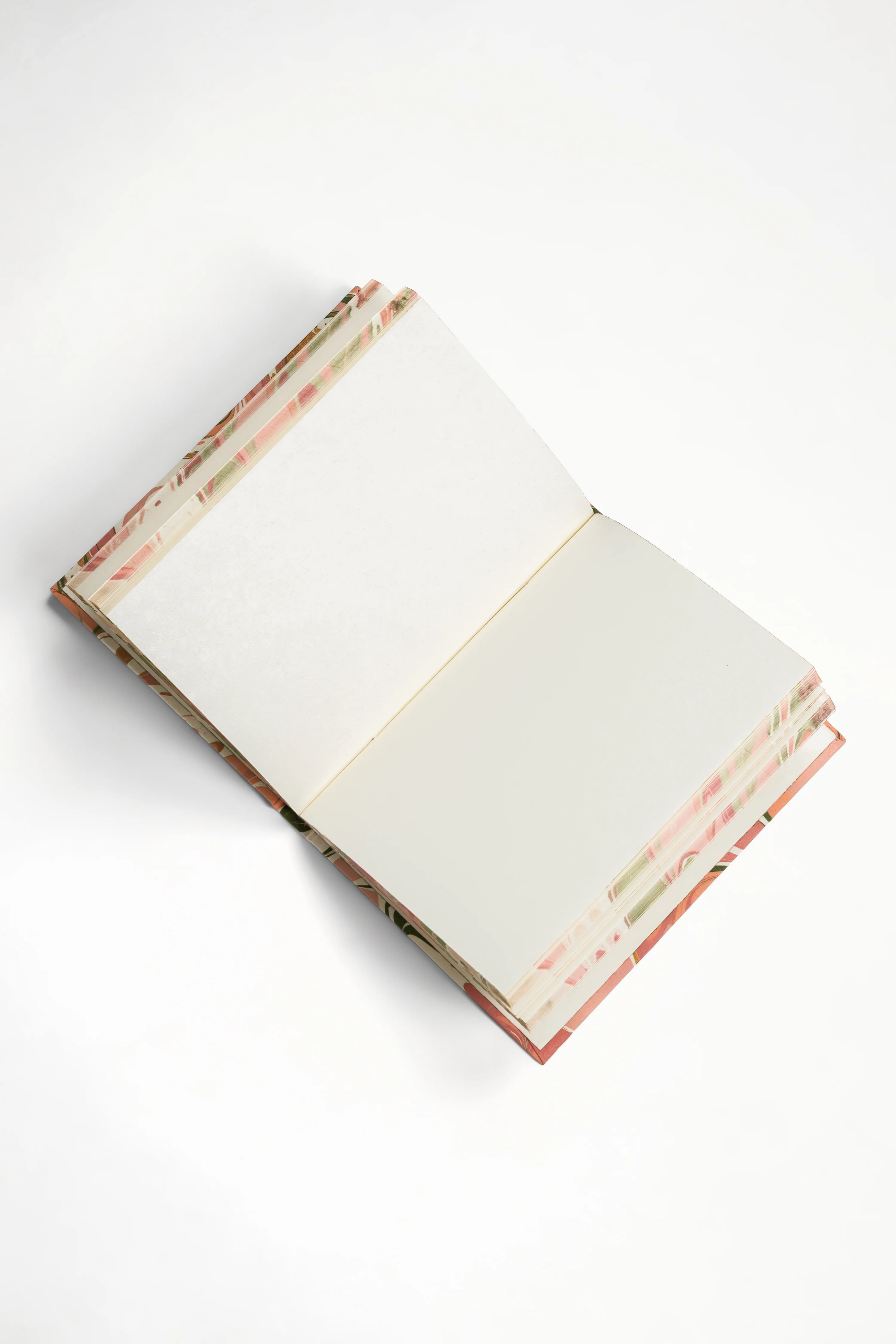 Hand-Marbled Hardcover Notebook in Peony Bloom - Image 2