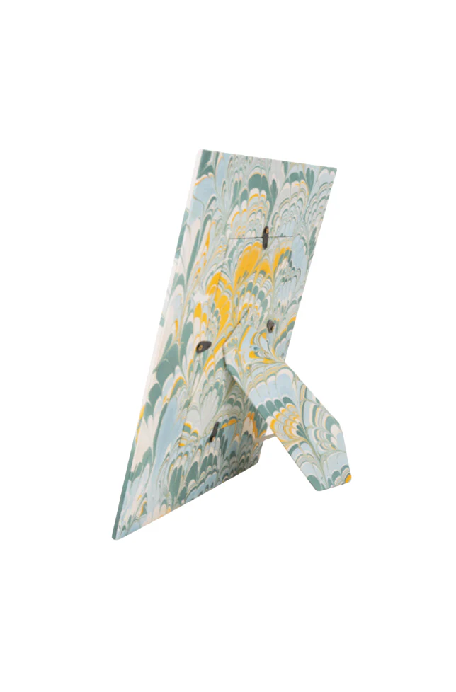 Blue Hand-Marbled Large Wall Picture Frame, 5x7 - Image 4