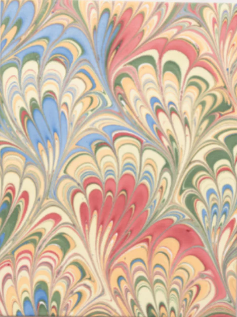 Hand Marbled Picture Frame Folding Book, 4x6 in Multicolor - Image 3