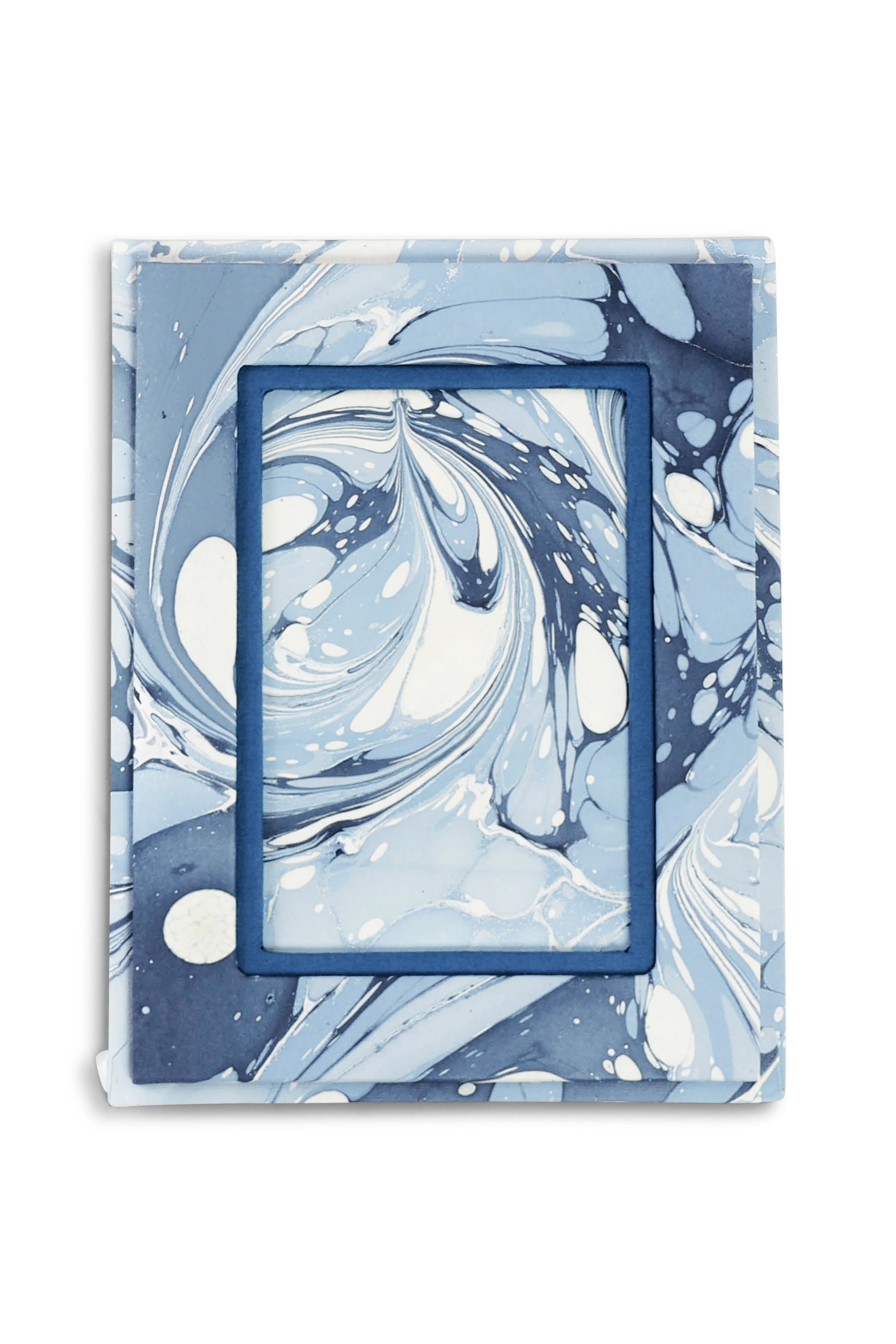 Hand-Marbled Picture Frame in Ocean Wave, 4x6 - Image 2